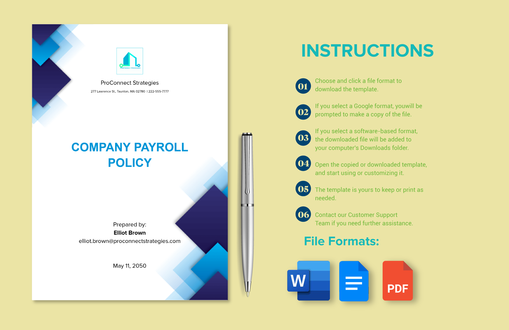 Company Payroll Policy Template