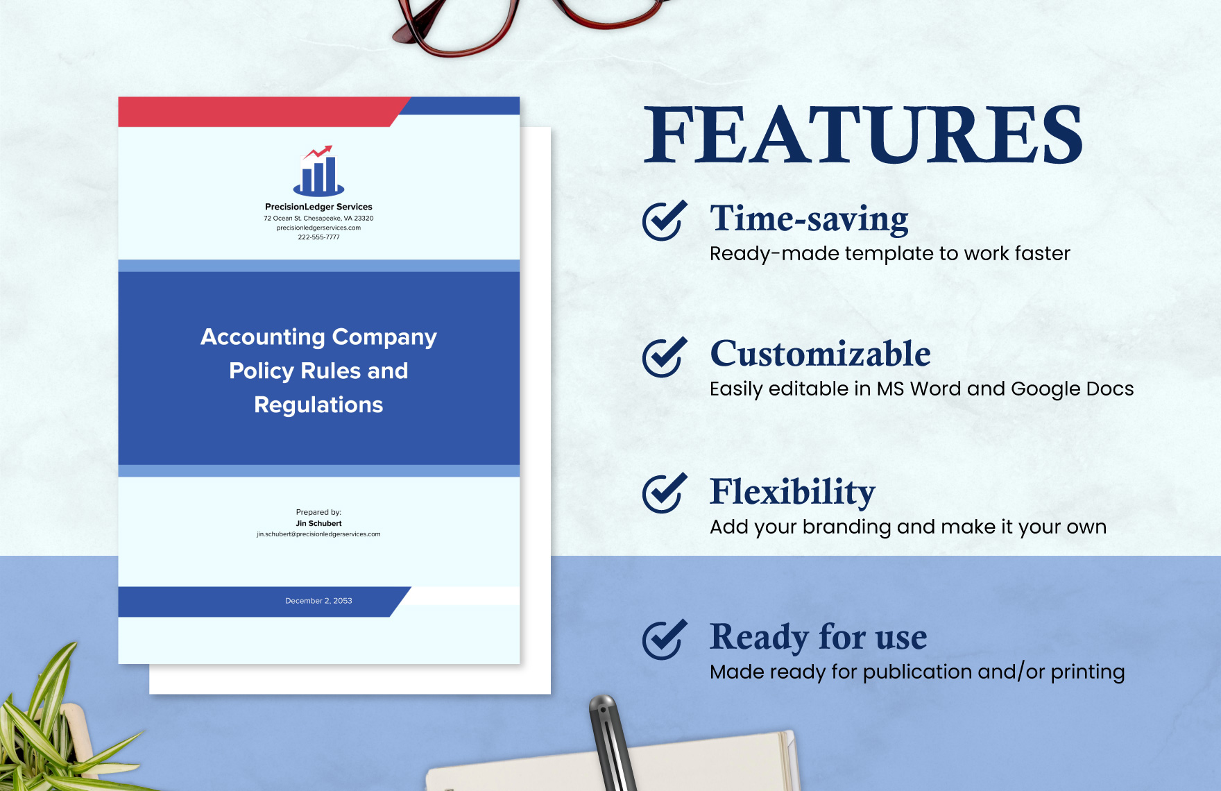 Accounting Company Policy Rules and Regulations Template