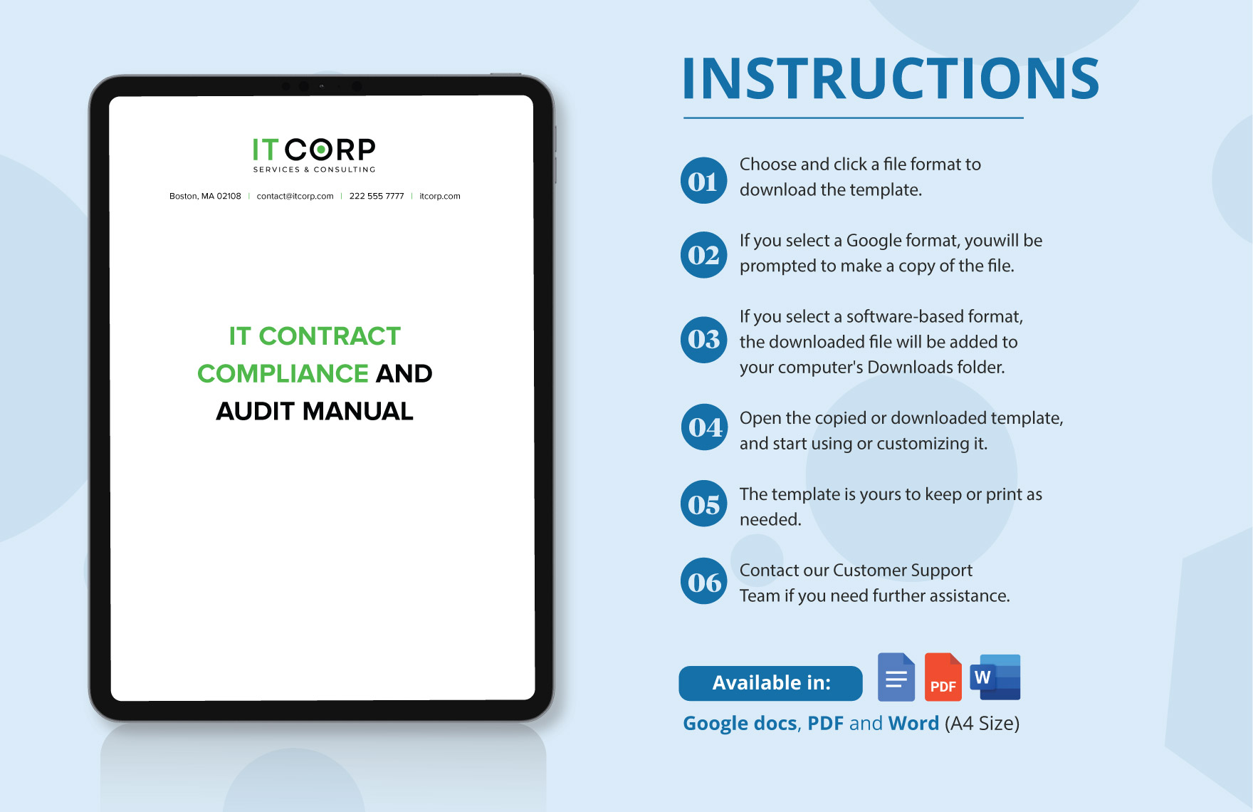 IT Contract Compliance and Audit Manual Template