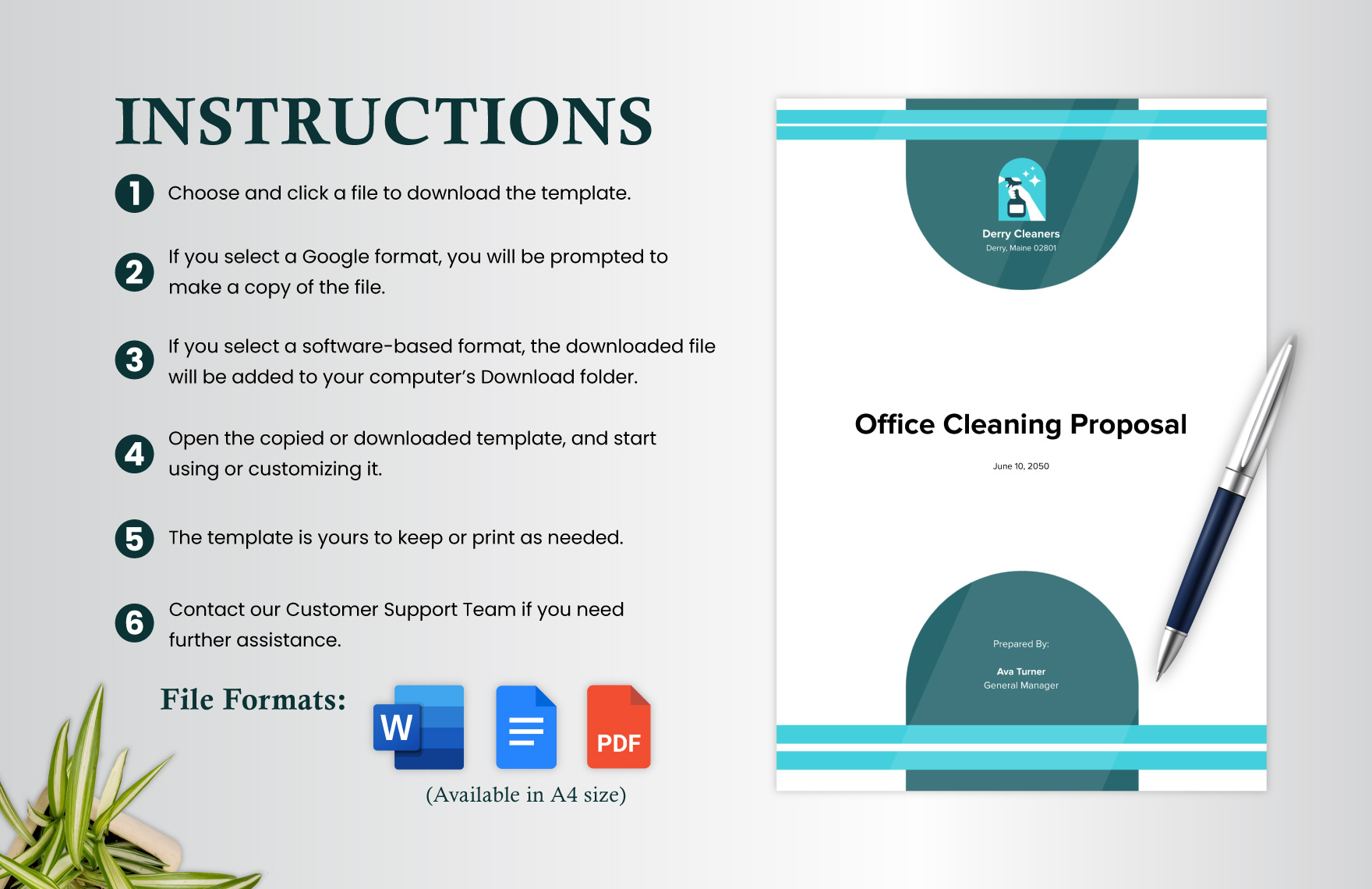 Standard Office Cleaning Proposal Template