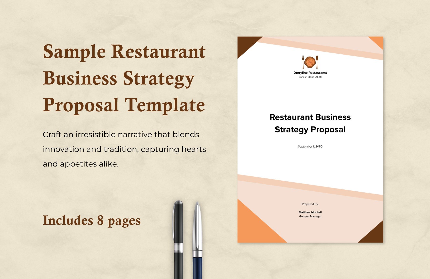 Sample Restaurant Business Strategy Proposal Template