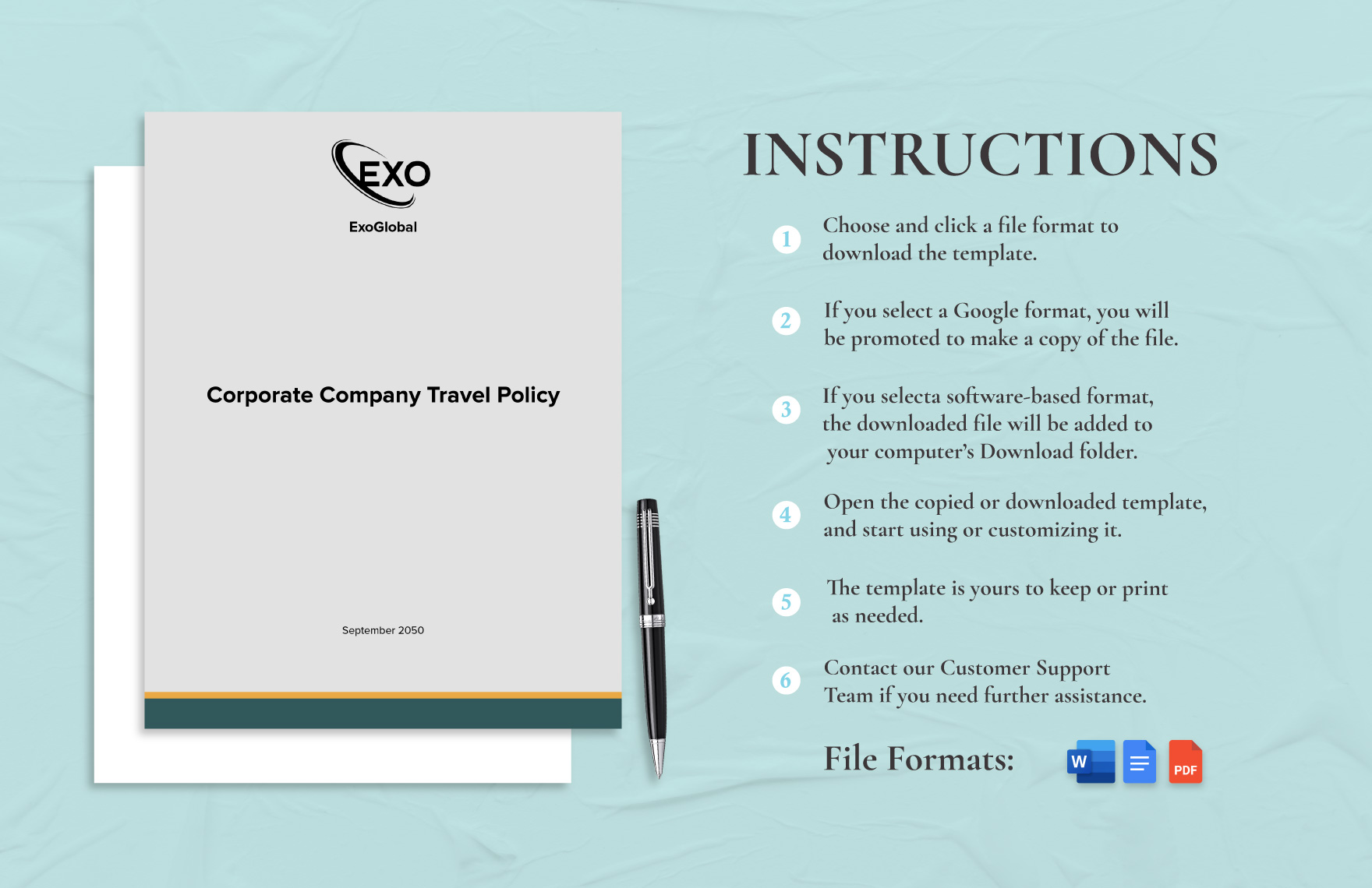 Corporate Company Travel Policy Template