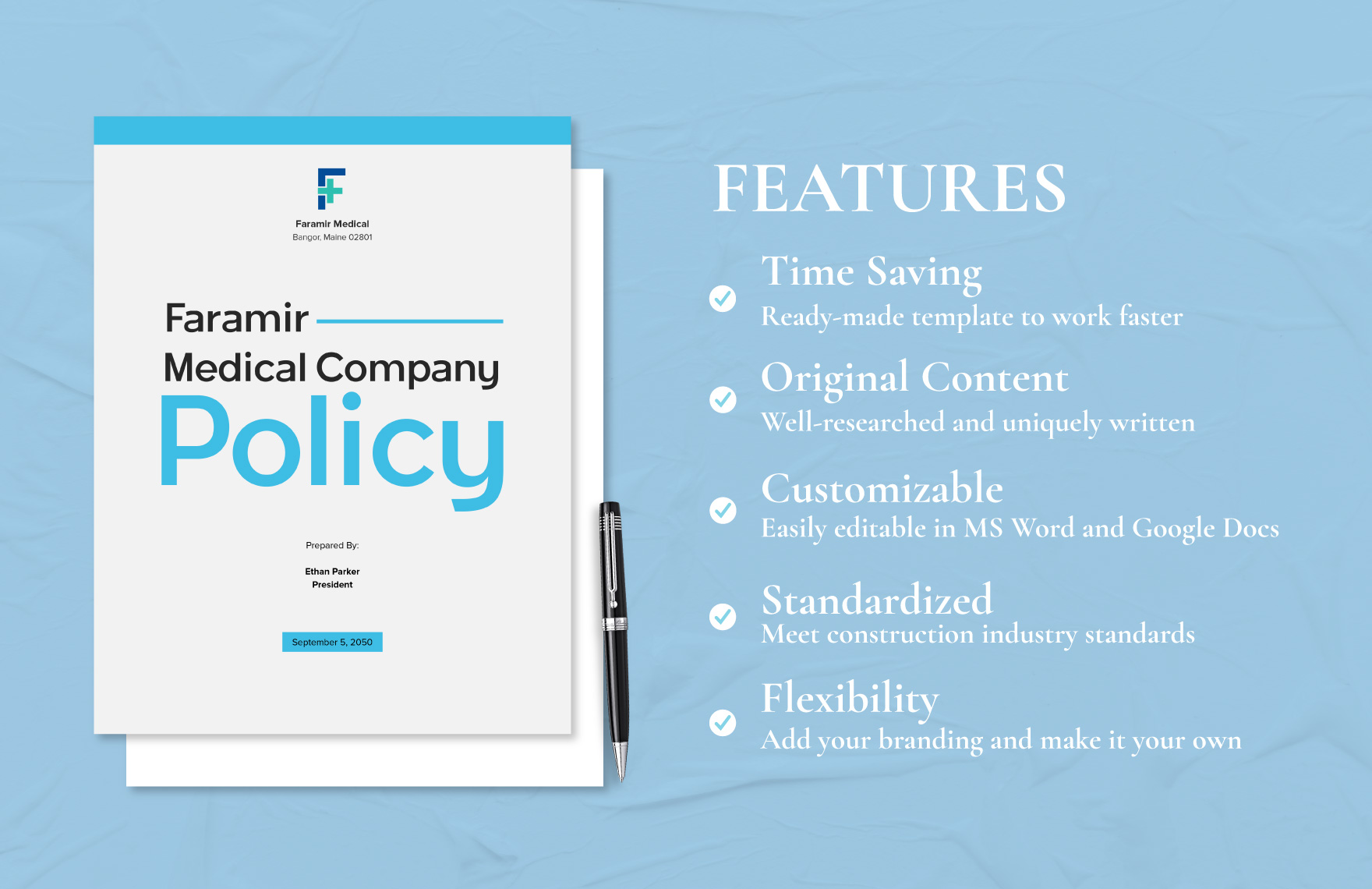 Simple Company Policy Template