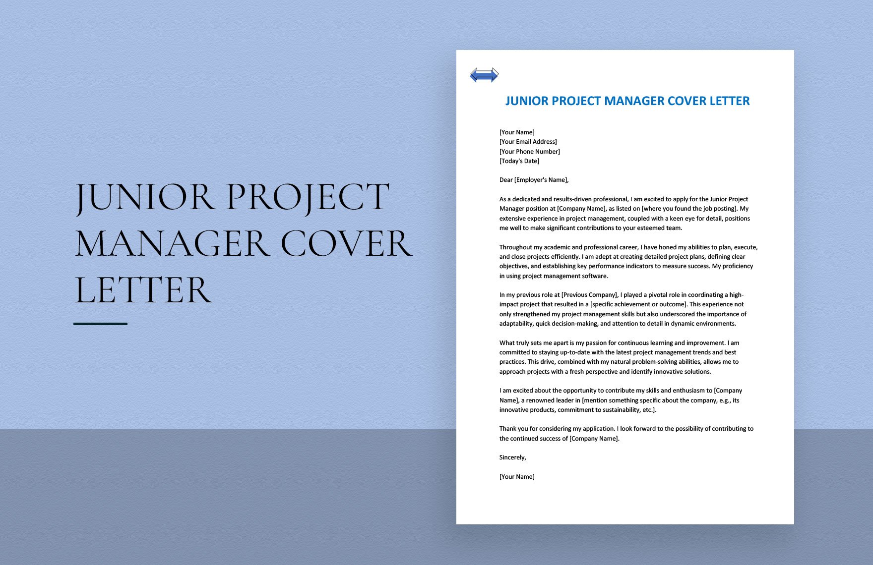 Junior Project Manager Cover Letter