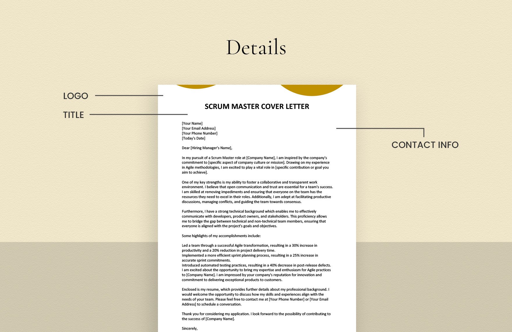 Scrum Master Cover Letter