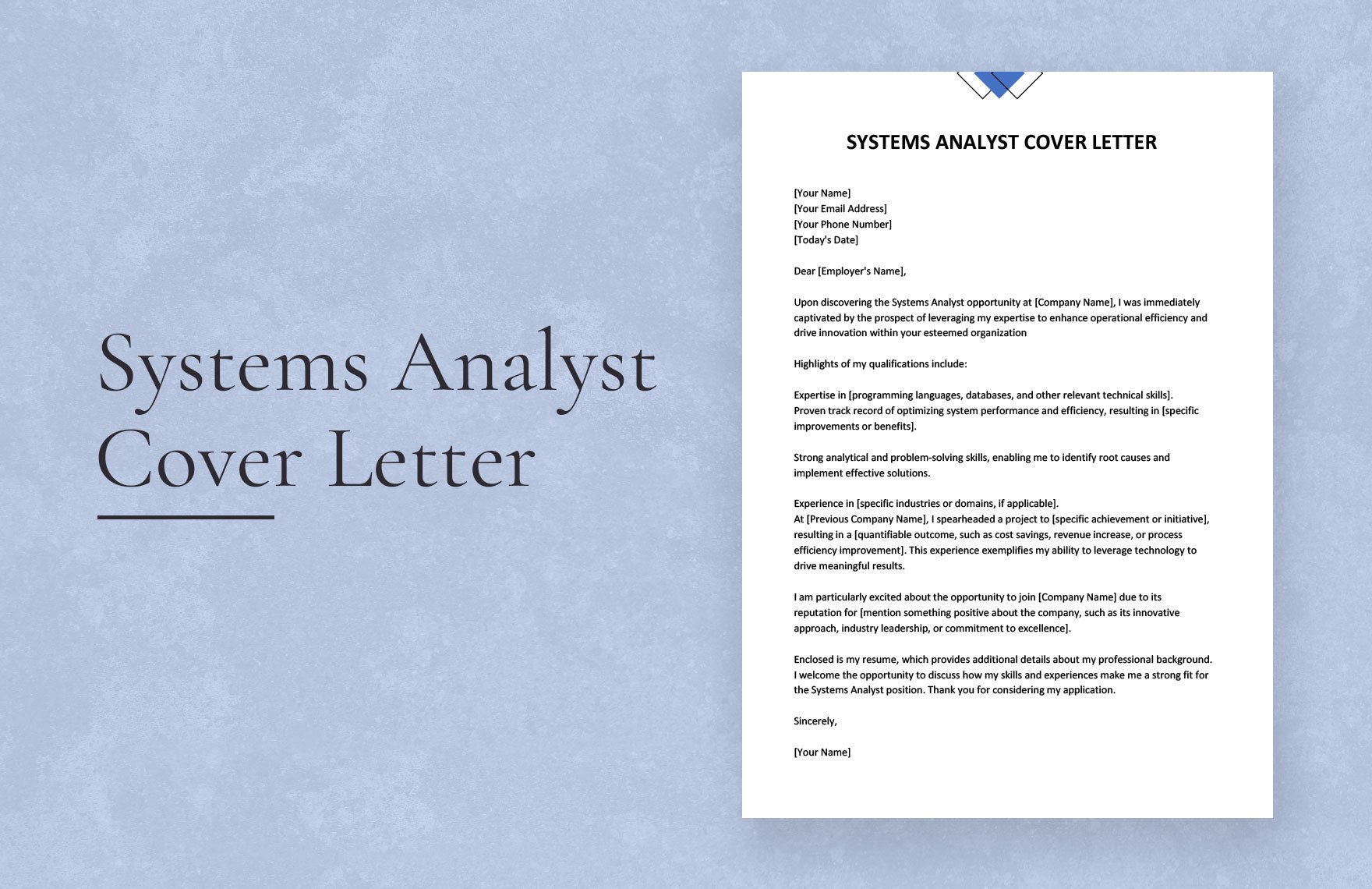 Systems Analyst Cover Letter