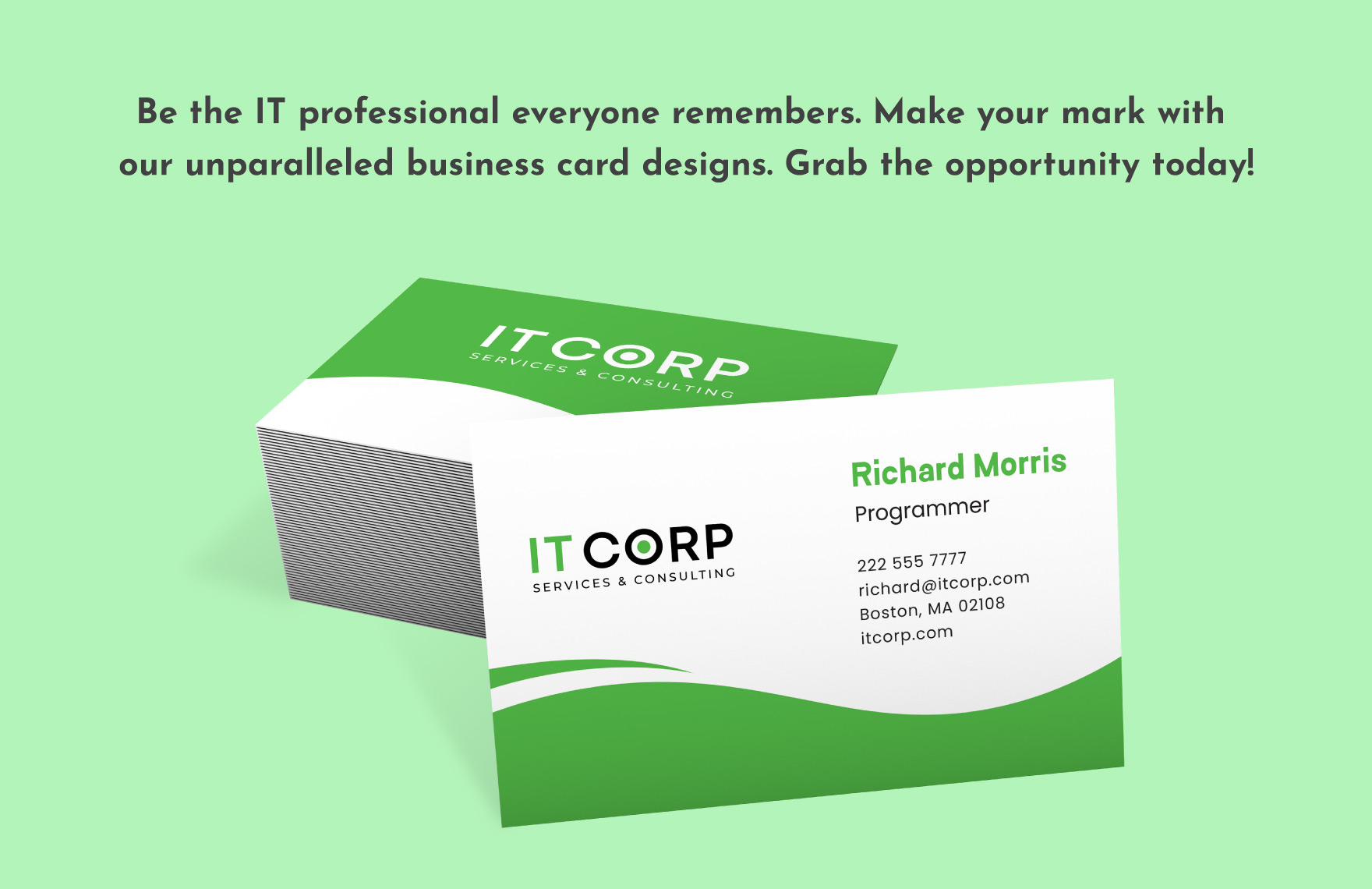 IT E-Commerce Solutions Business Card Template