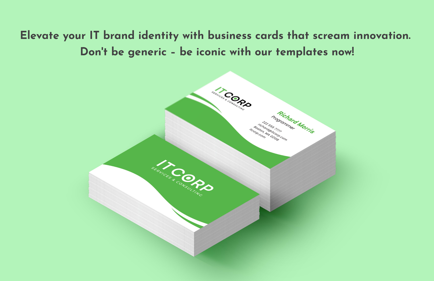 IT E-Commerce Solutions Business Card Template