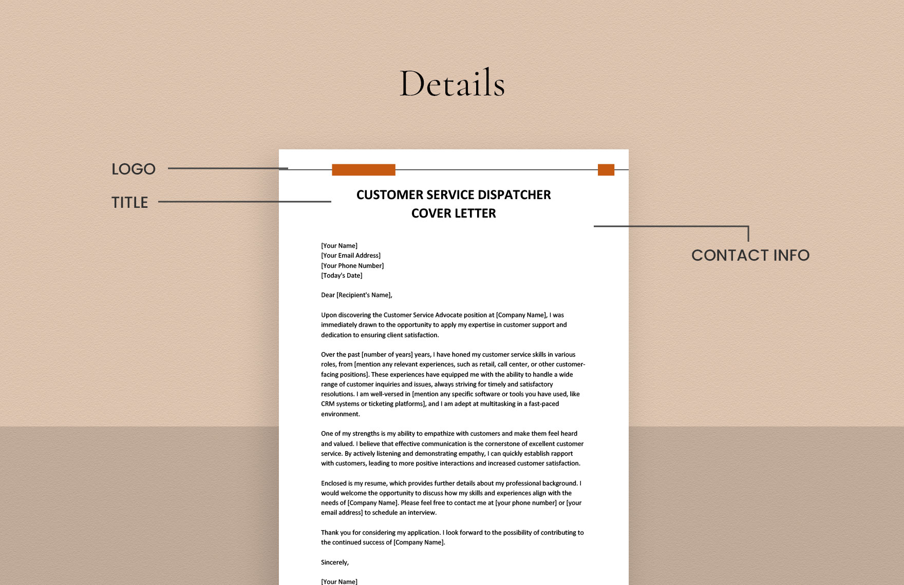 Customer Service Dispatcher Cover Letter
