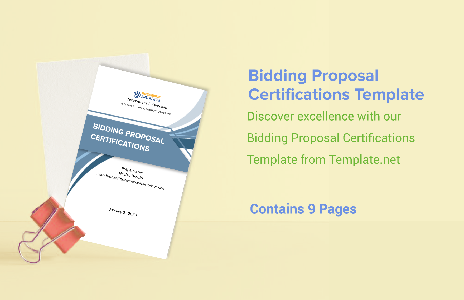 Bidding Proposal Certifications Template