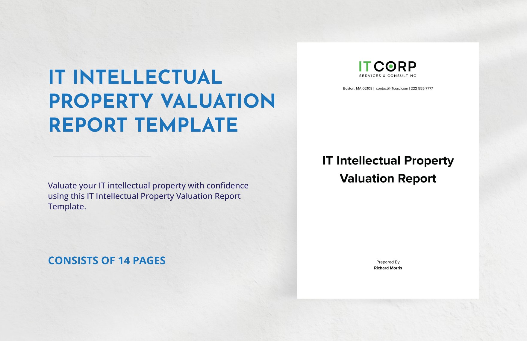 IT Intellectual Property Valuation Report Template in Word, Google Docs, PDF