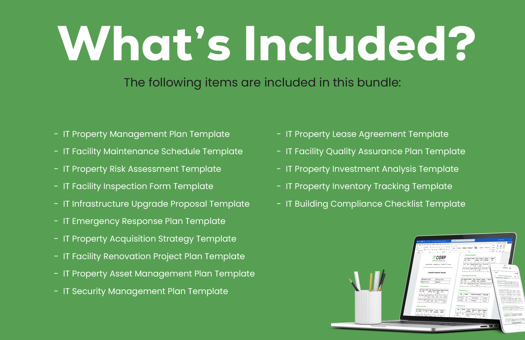 10+ IT Services and Consulting Facility and Property Template Bundle