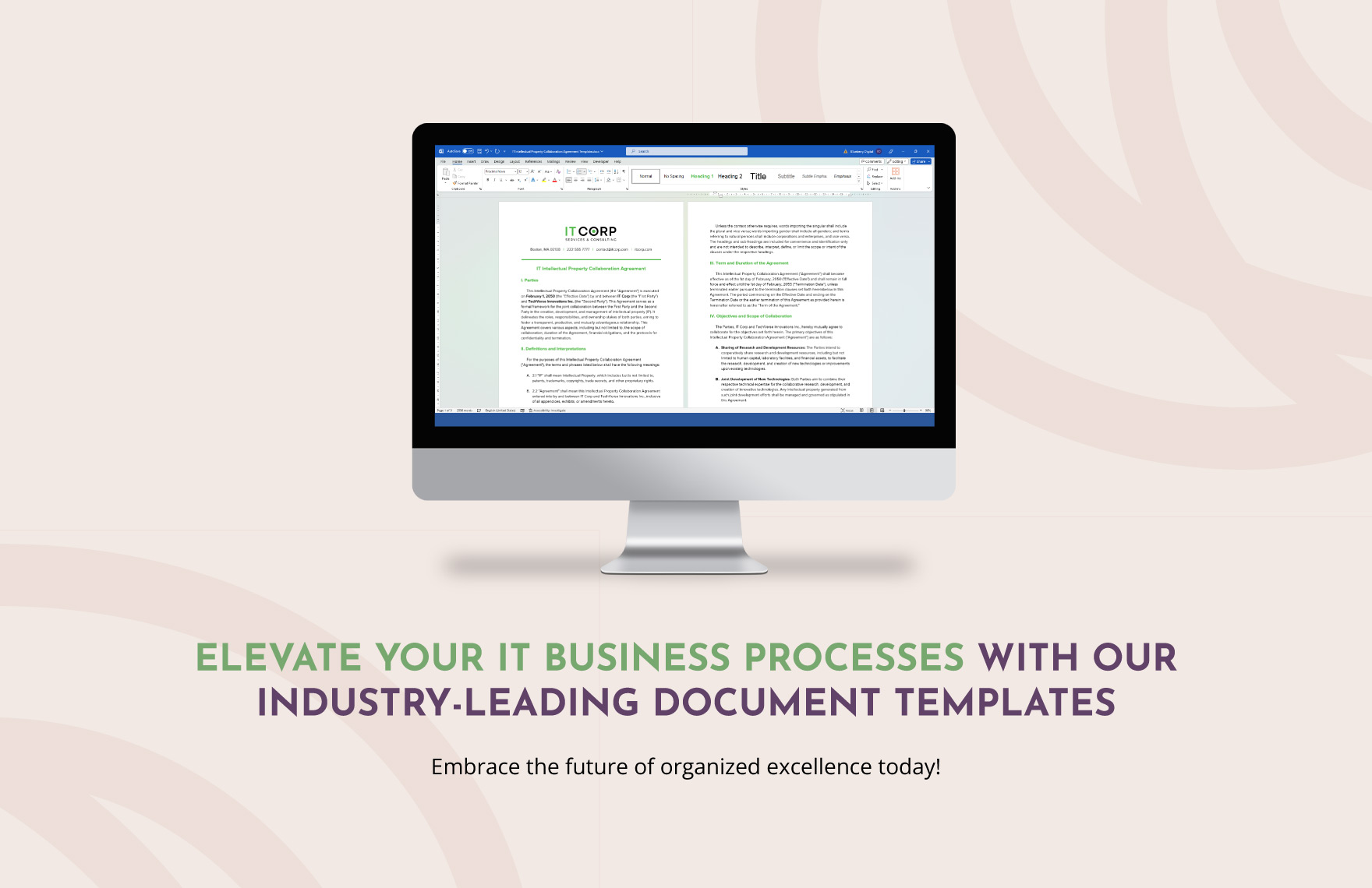 IT  Intellectual Property Collaboration Agreement Template