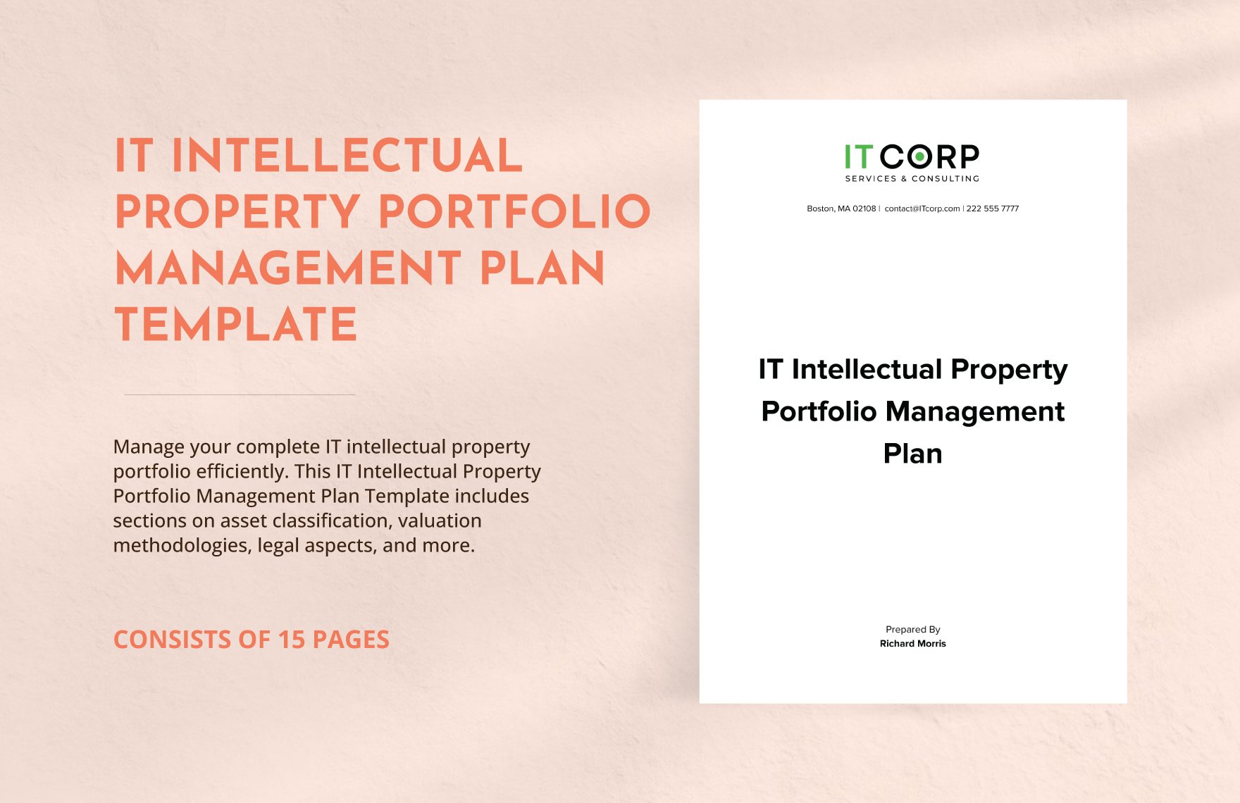 IT Intellectual Property Portfolio Management Plan Template