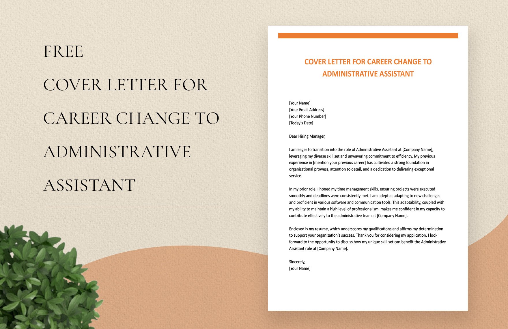 Cover Letter For Career Change To Administrative Assistant