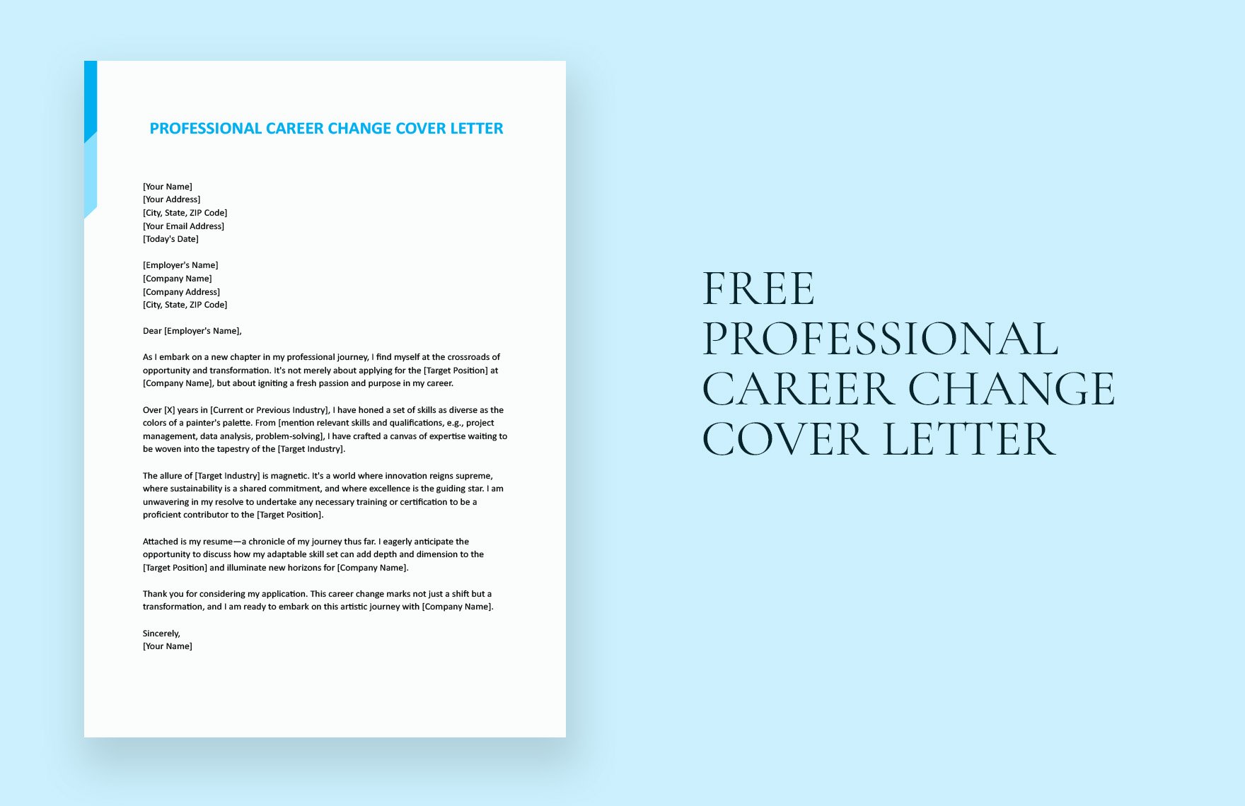 Professional Career Change Cover Letter