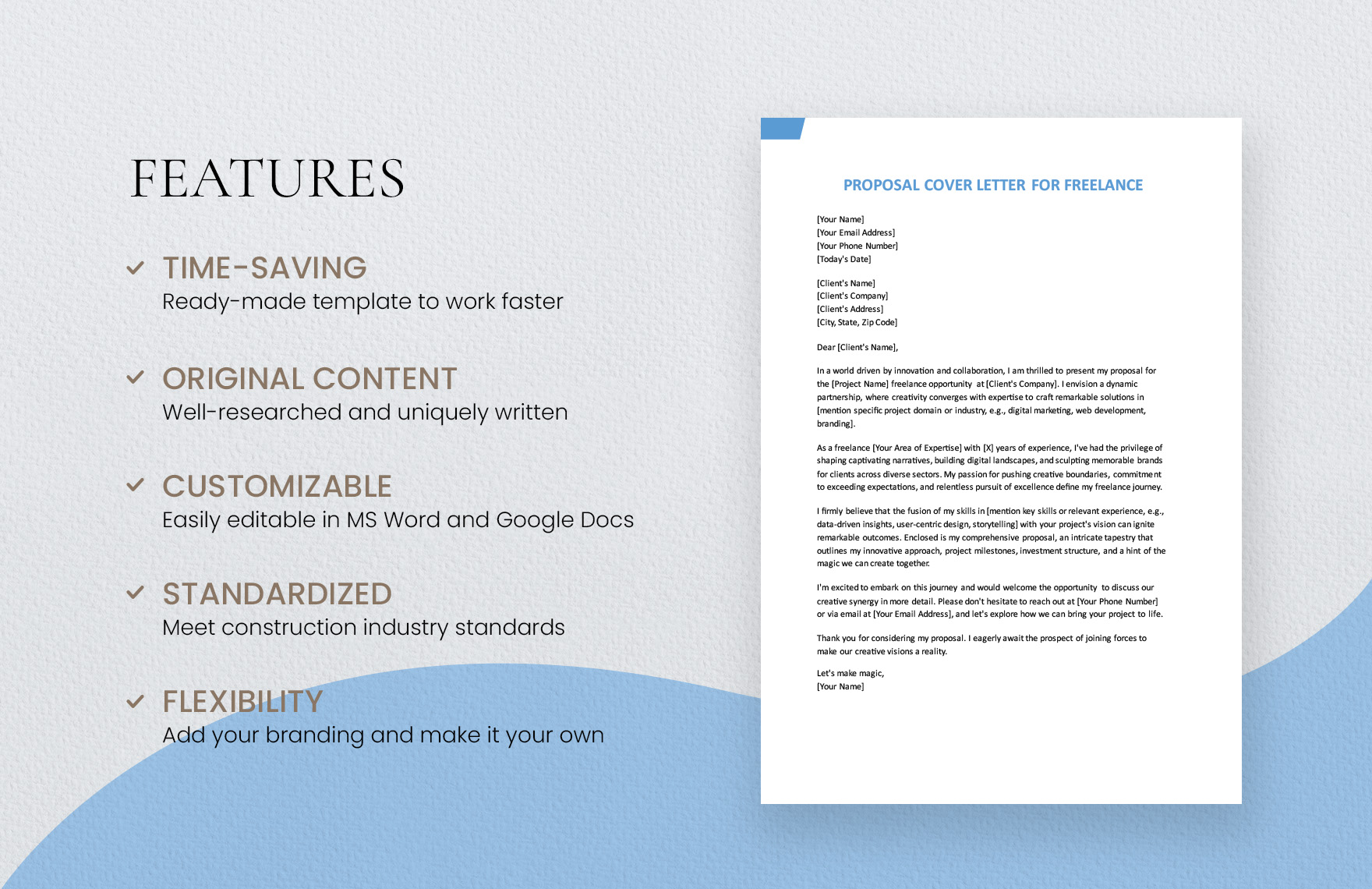 proposal cover letter for freelance