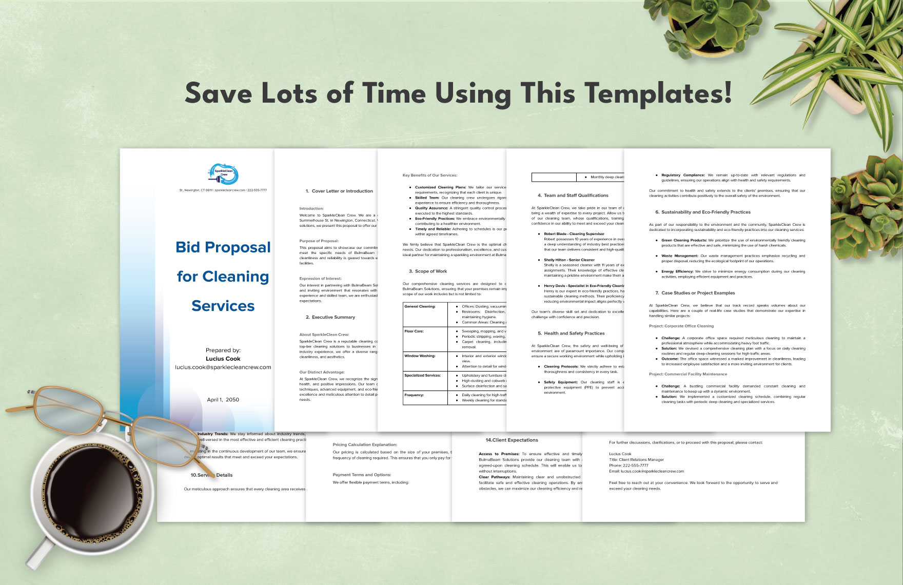 Bid Proposal for Cleaning Services Template