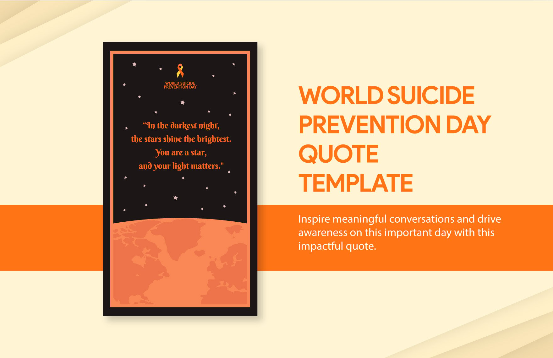 Free World Suicide Prevention Day Quote  in Illustrator, PSD, PNG