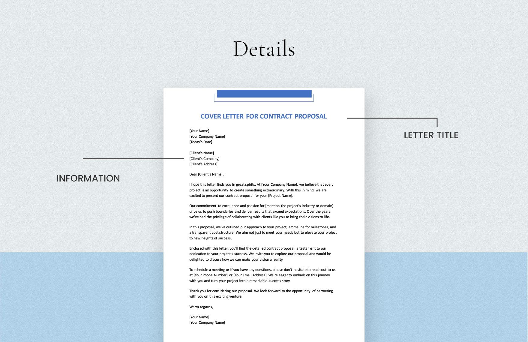 Cover Letter For Contract Proposal