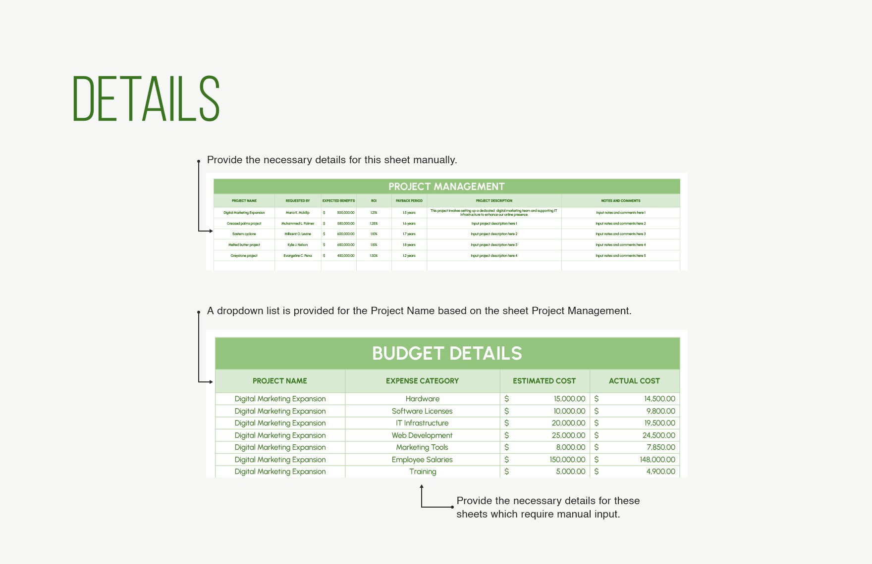 IT Capital Budgeting Sheet Template