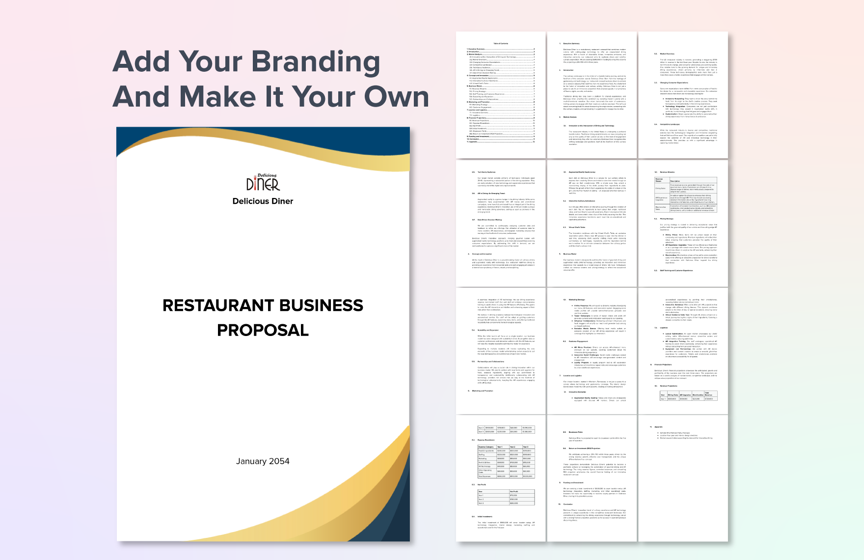 Innovative Restaurant Business Proposal Template