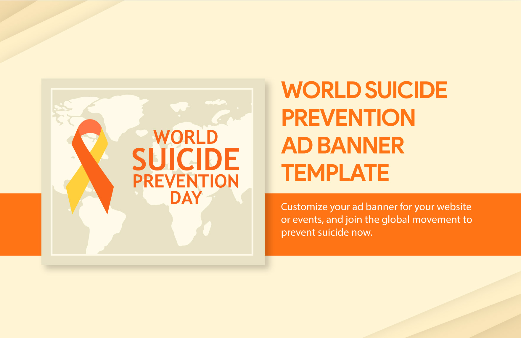 Free World Suicide Prevention Day Ad Banner Template in Illustrator, PSD, PNG