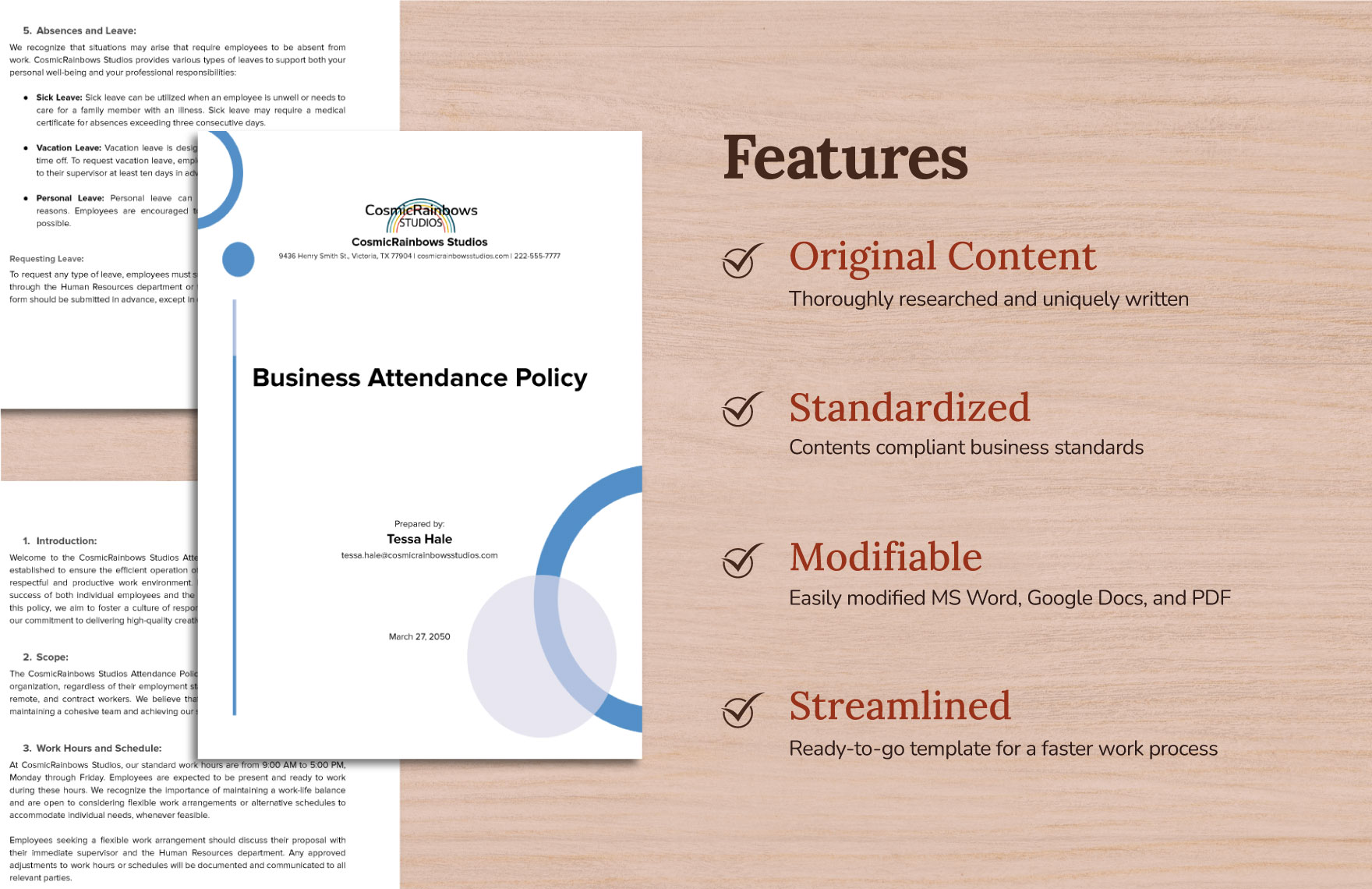 Business Attendance Policy Template