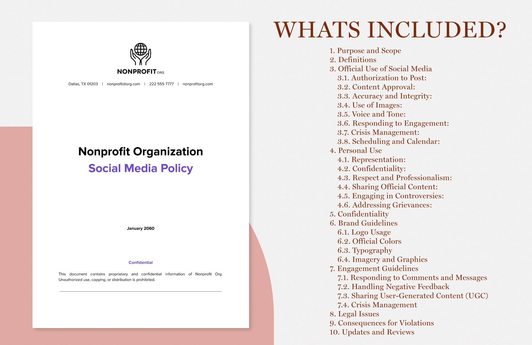 Nonprofit Organization Social Media Policy Template
