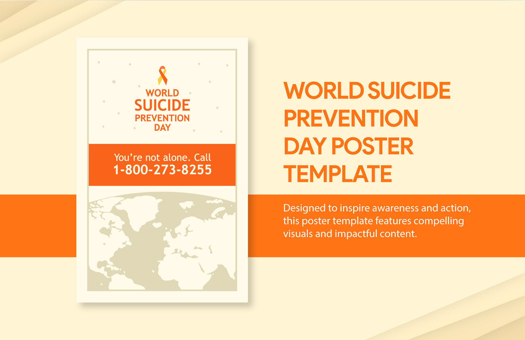 Free World Suicide Prevention Day Poster Template in Illustrator, PSD, PNG