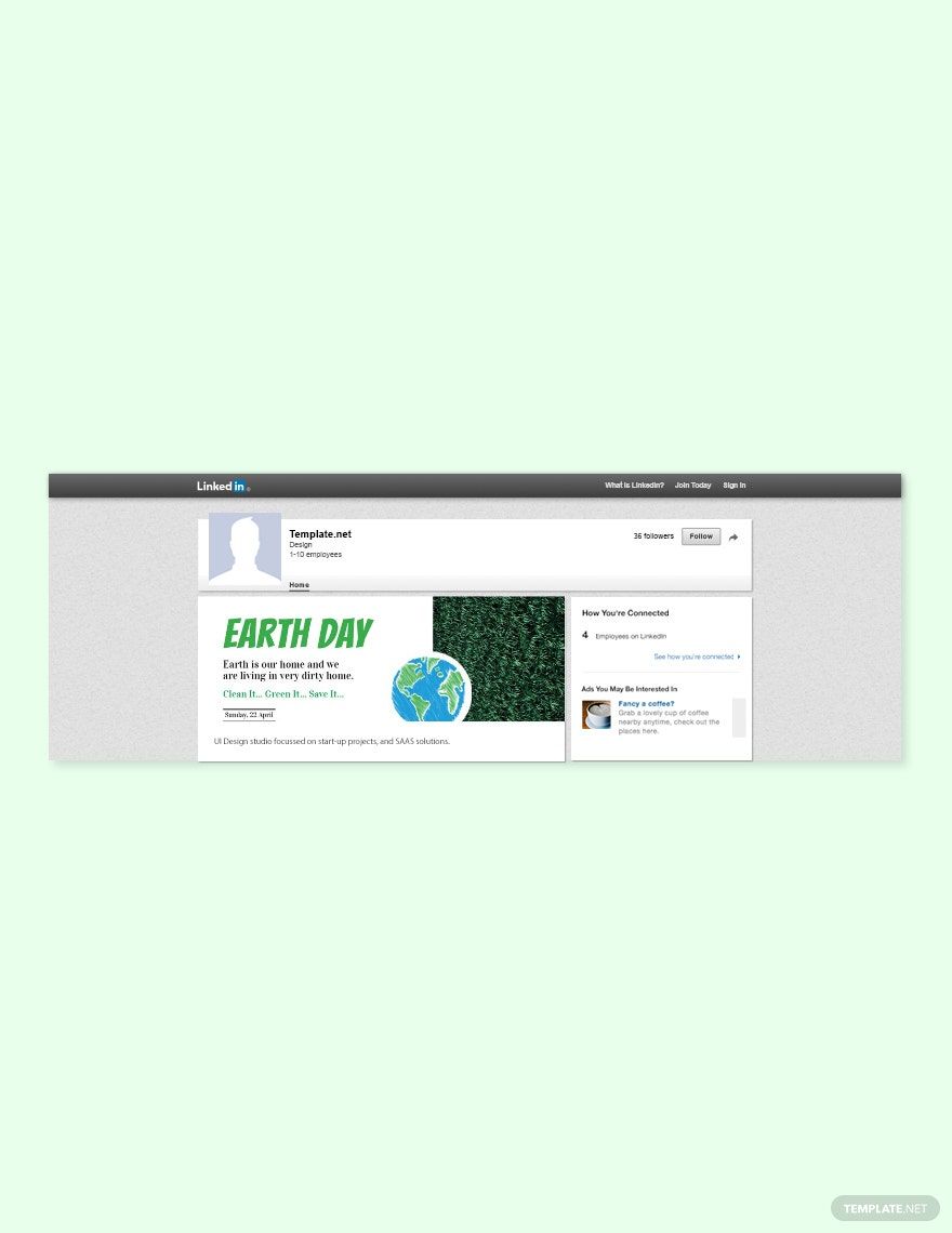 Earth Day LinkedIn Blog Post Template