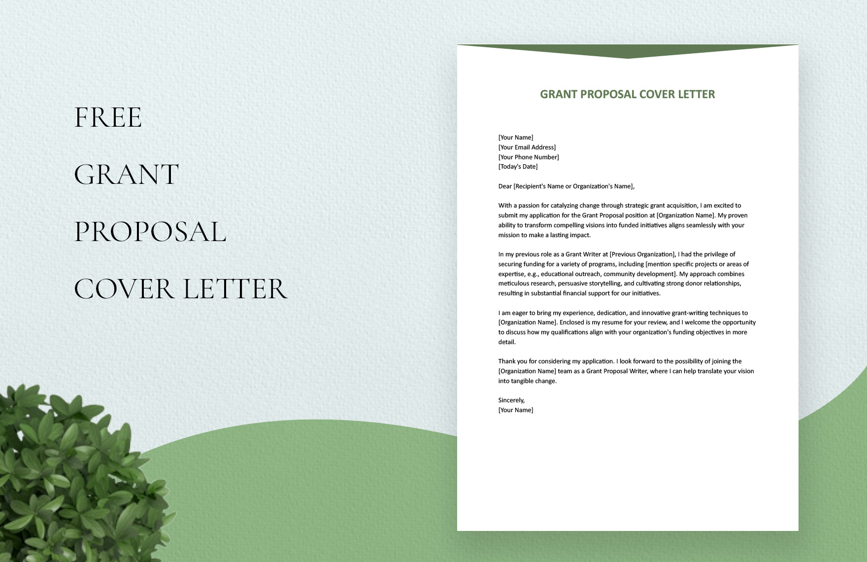 16 Cover Letter Grant Proposal NovaNirvair