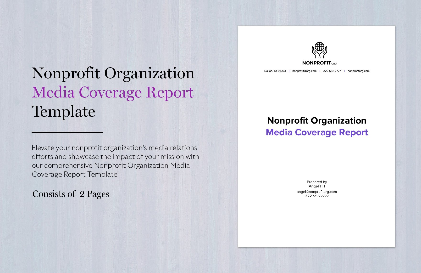 Nonprofit Organization Media Coverage Report Template