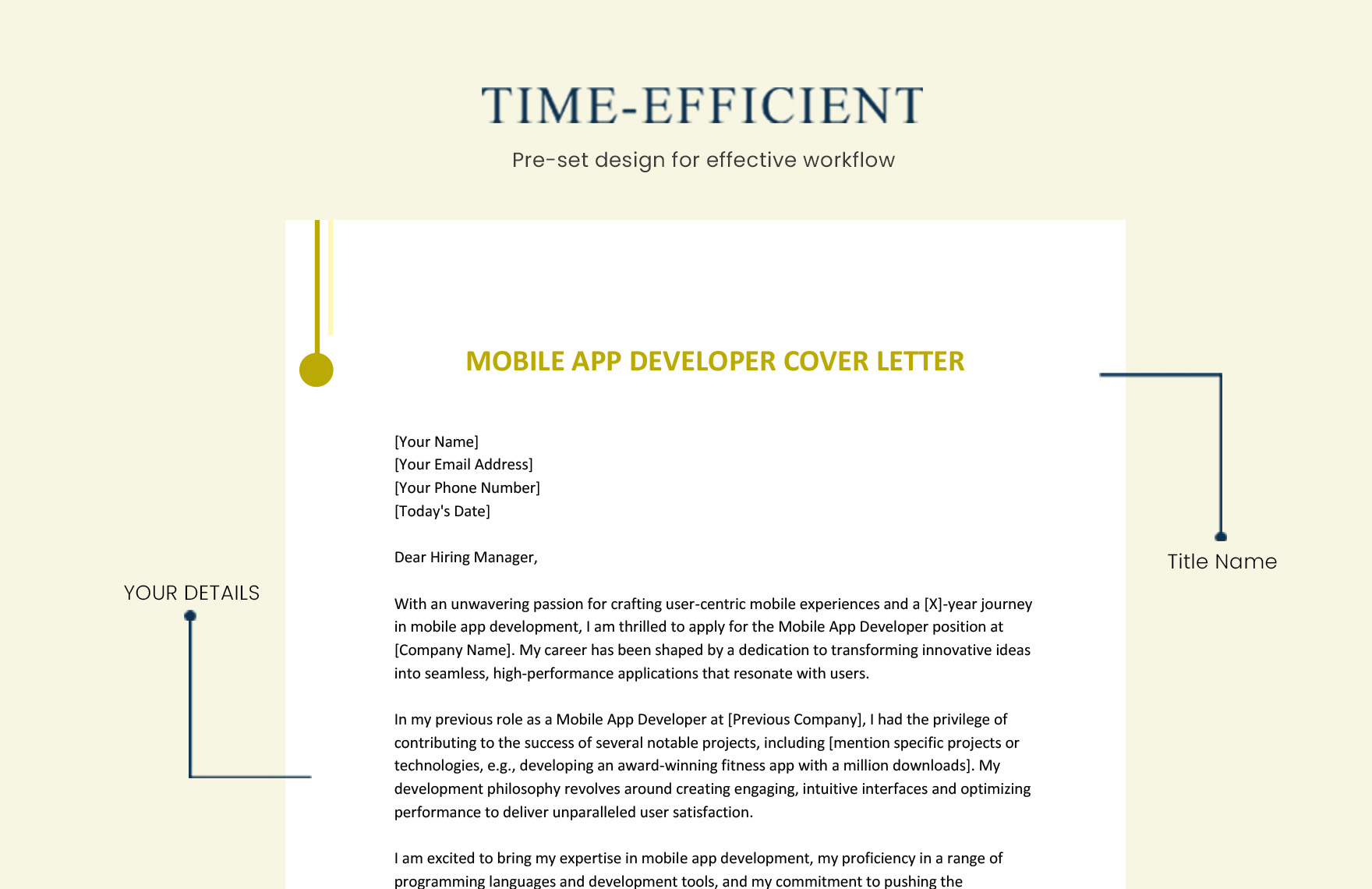 Mobile App Developer Cover Letter