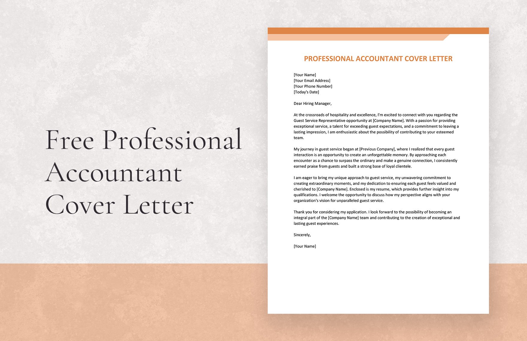 Professional Accountant Cover Letter in Word, Google Docs