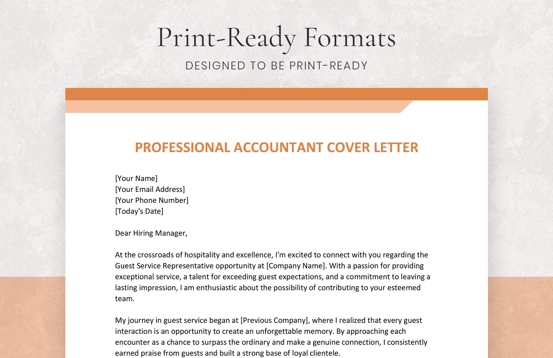 Professional Accountant Cover Letter