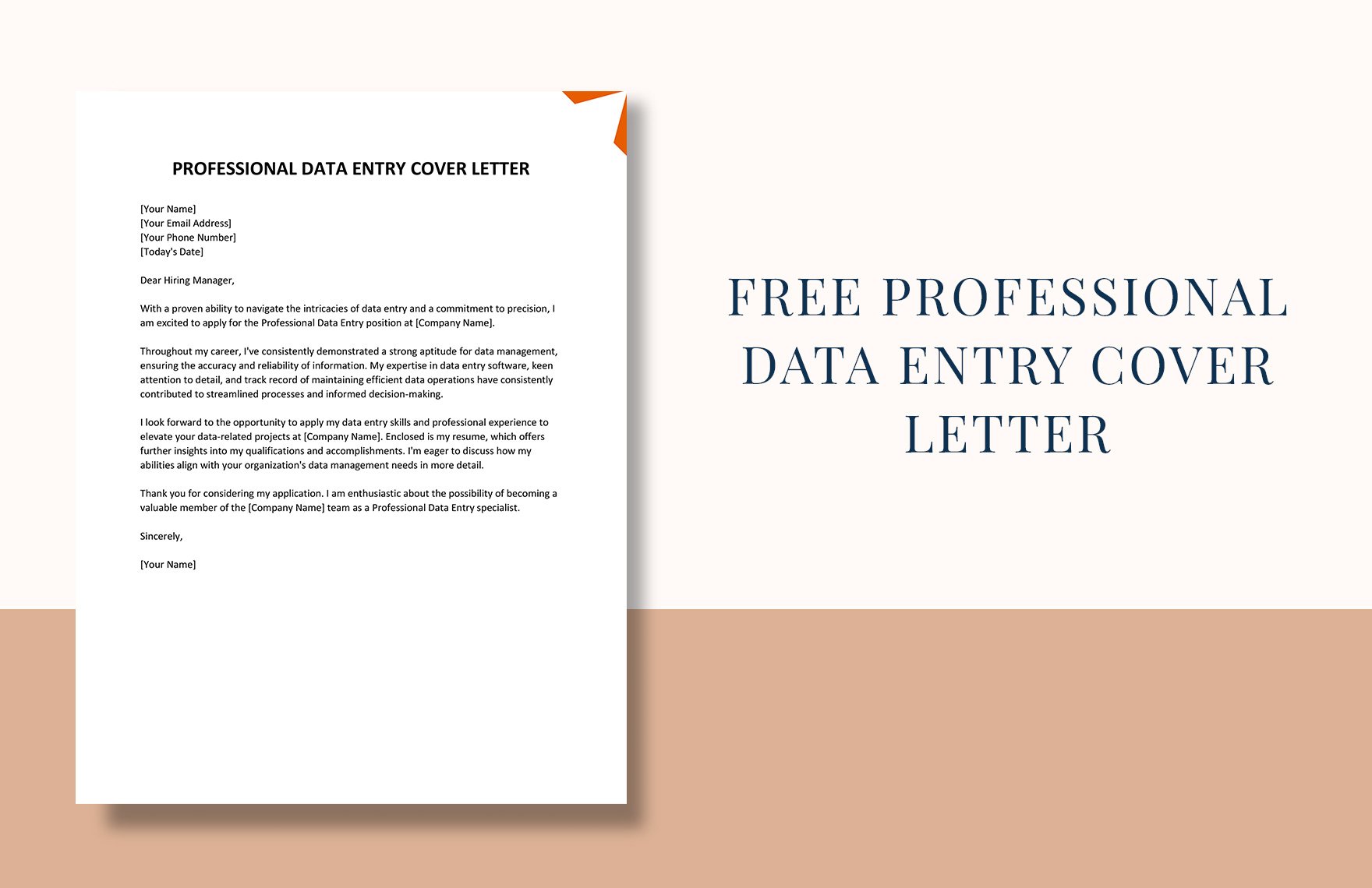 Professional Data Entry Cover Letter