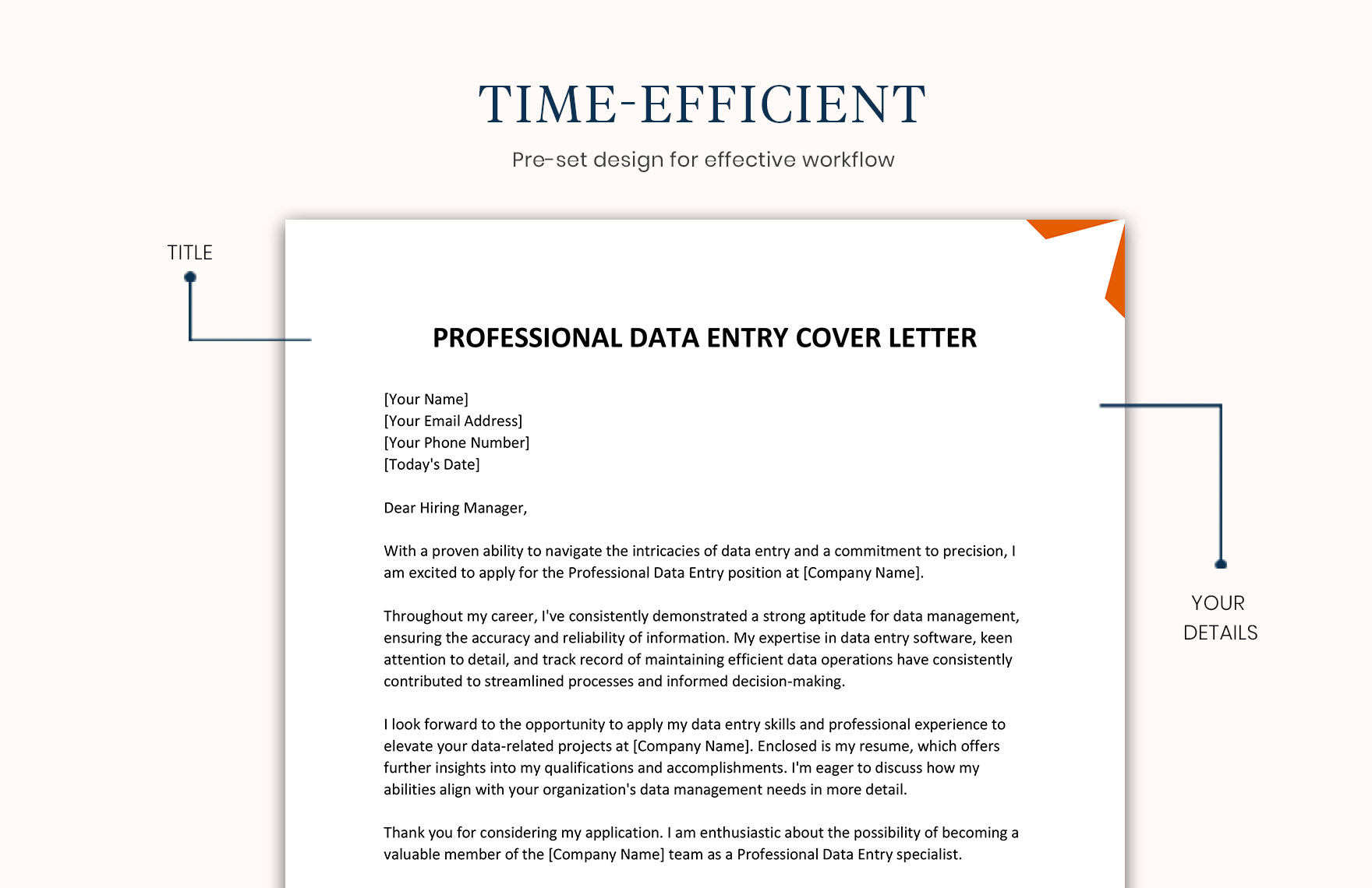 Professional Data Entry Cover Letter