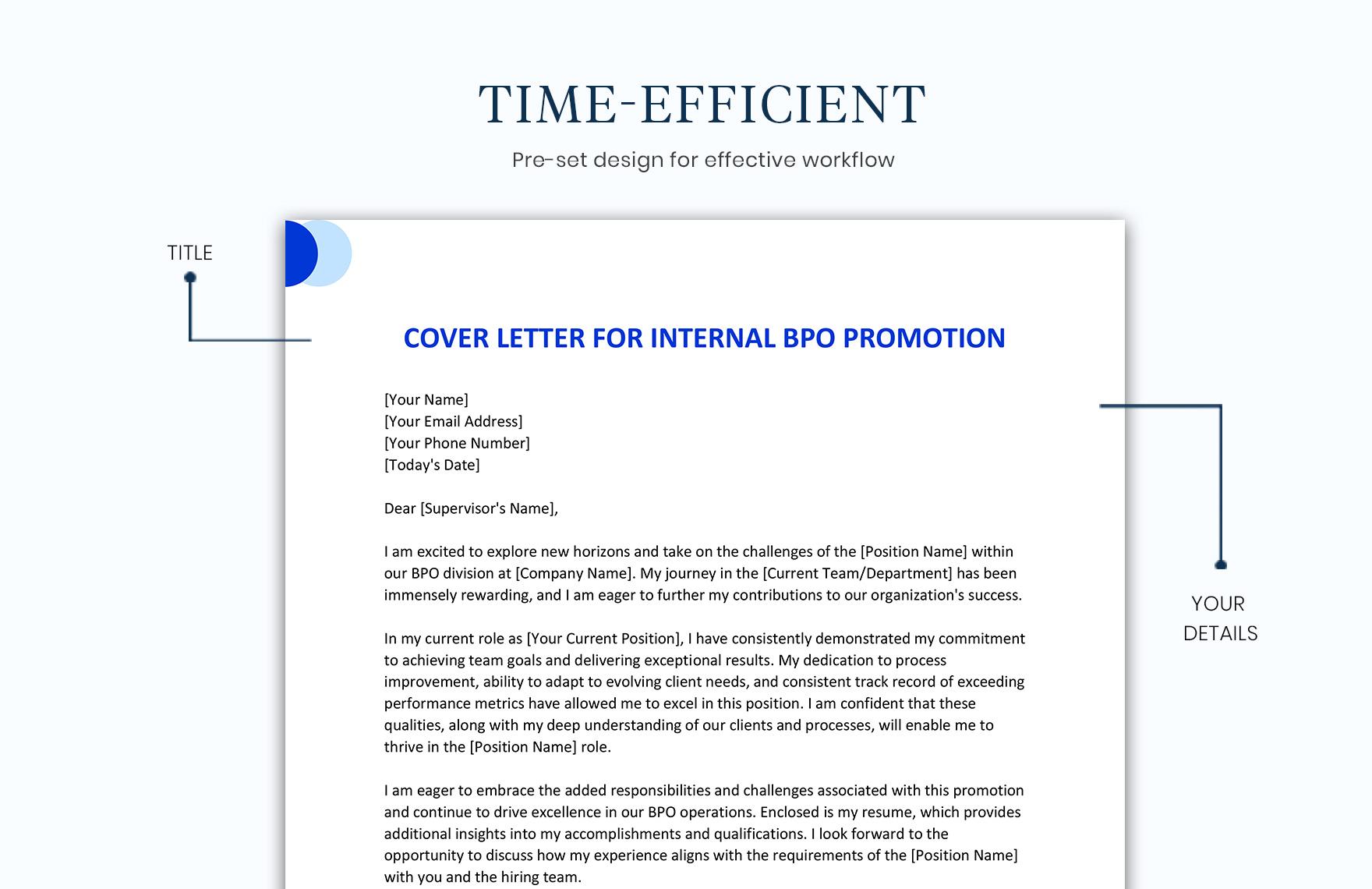 Cover Letter For Internal BPO Promotion