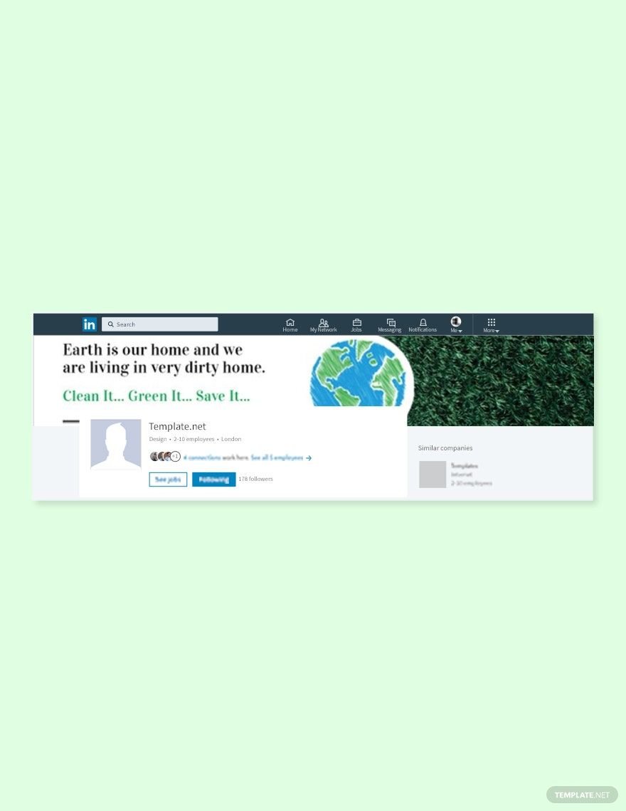 Free Earth Day LinkedIn Company Cover Template