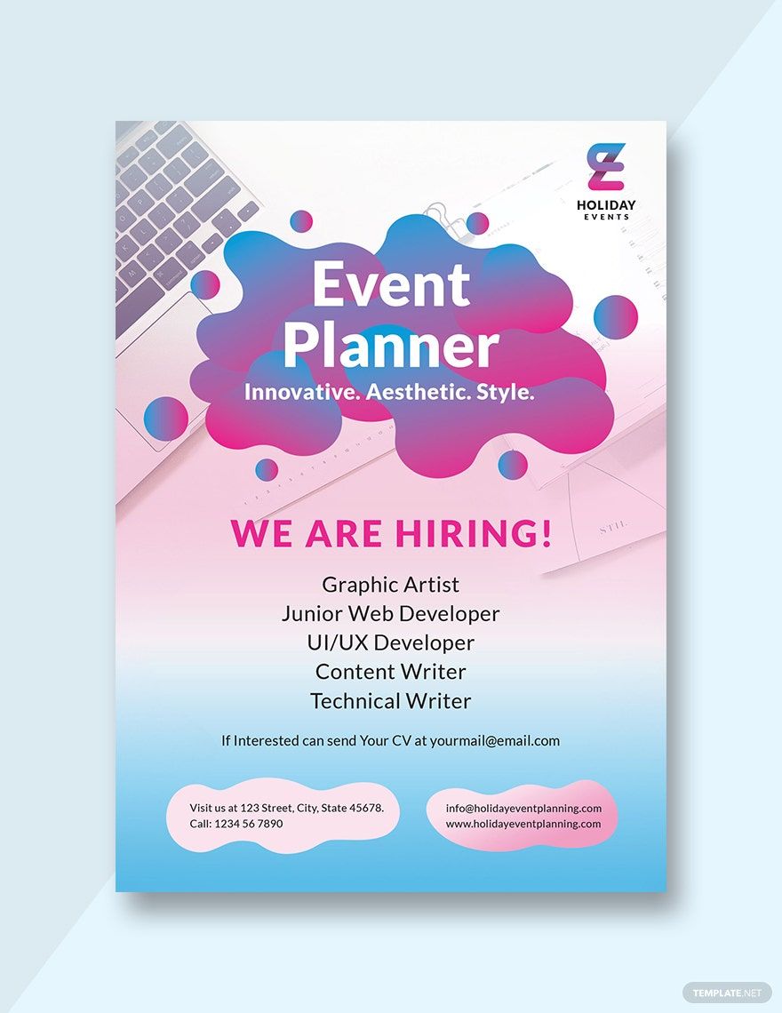 Event Planner Announcement Template