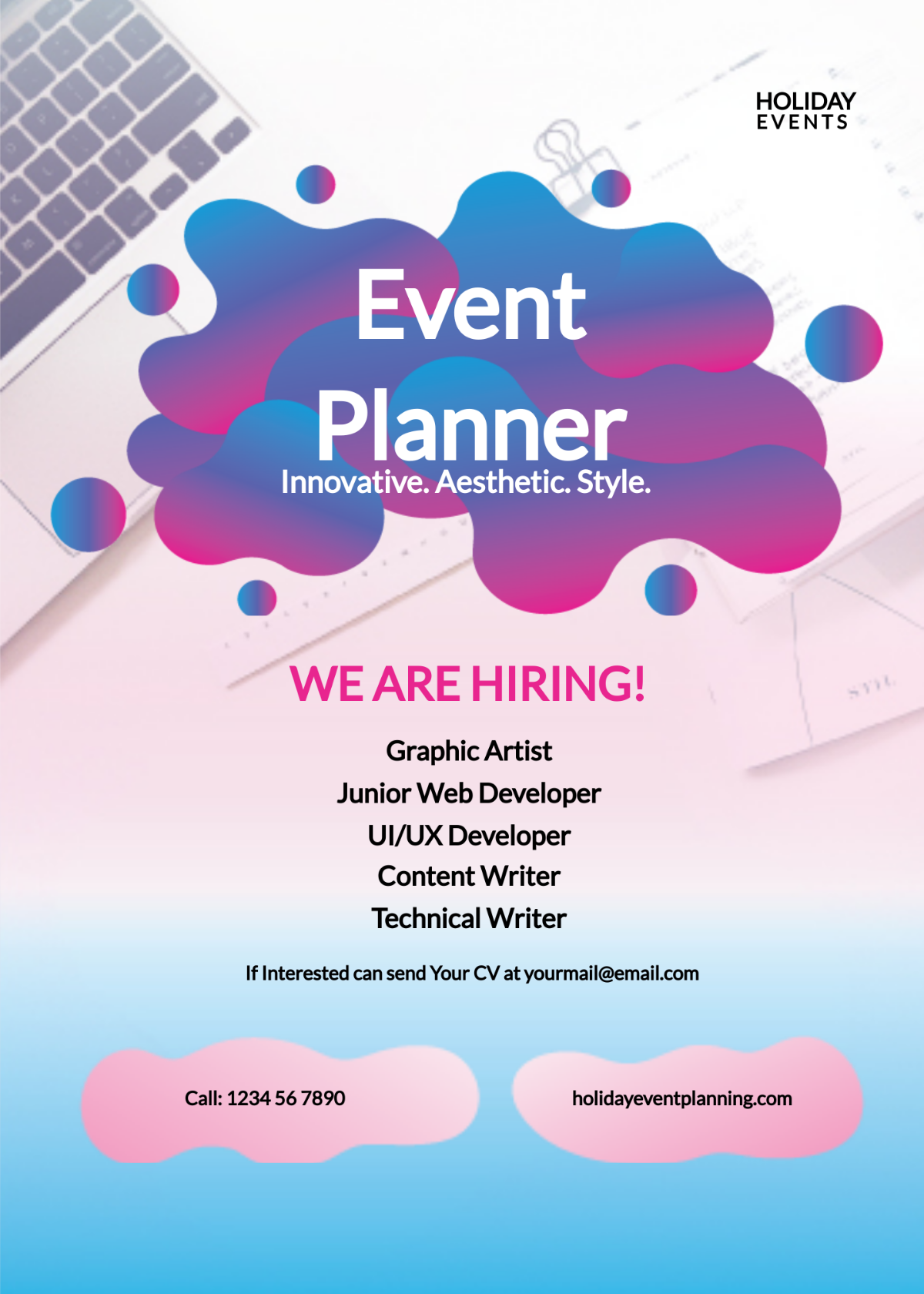 Event Planner Announcement Template