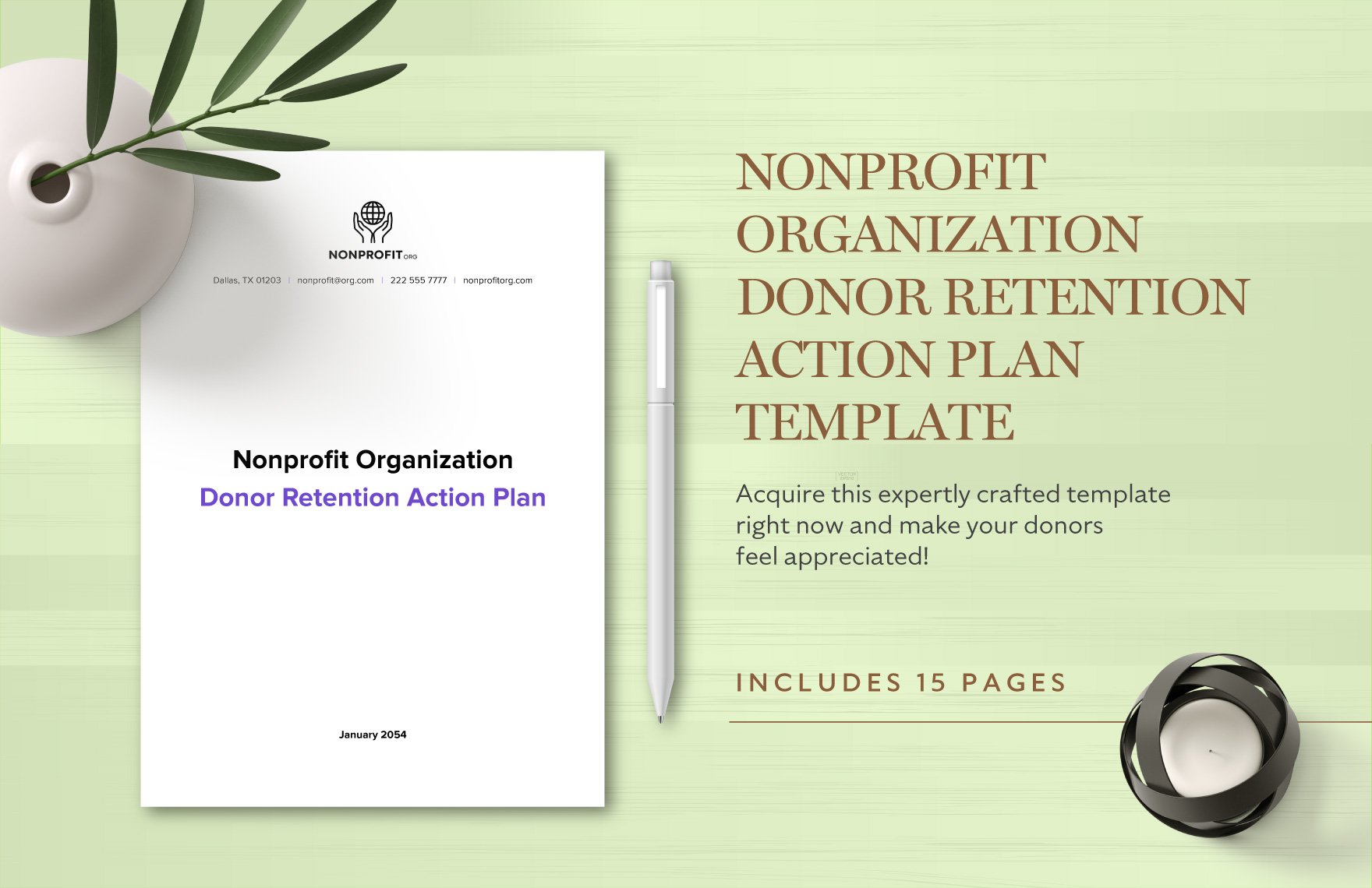 Nonprofit Organization Donor Retention Action Plan Template