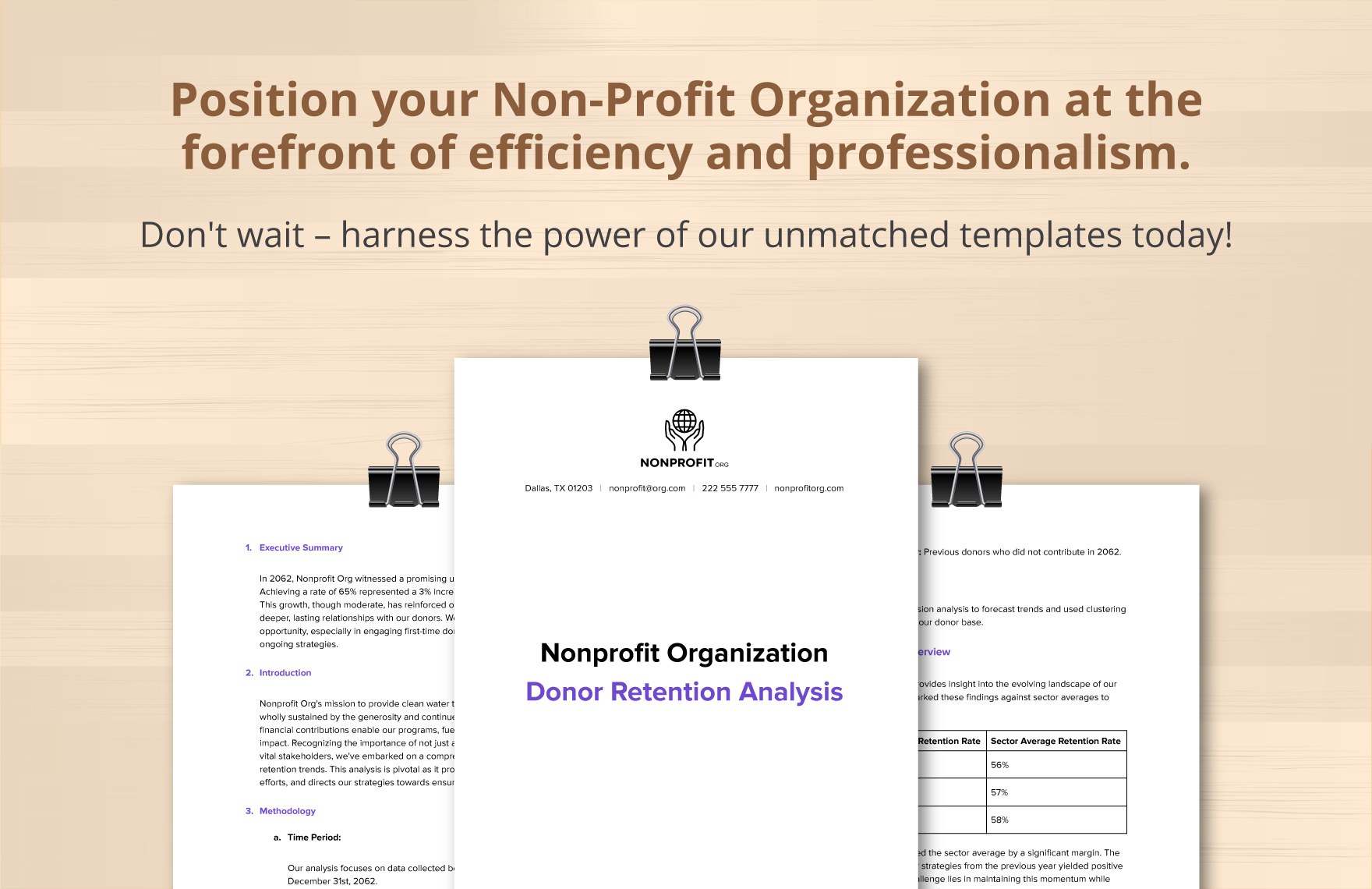 Nonprofit Organization Donor Retention Analysis Template