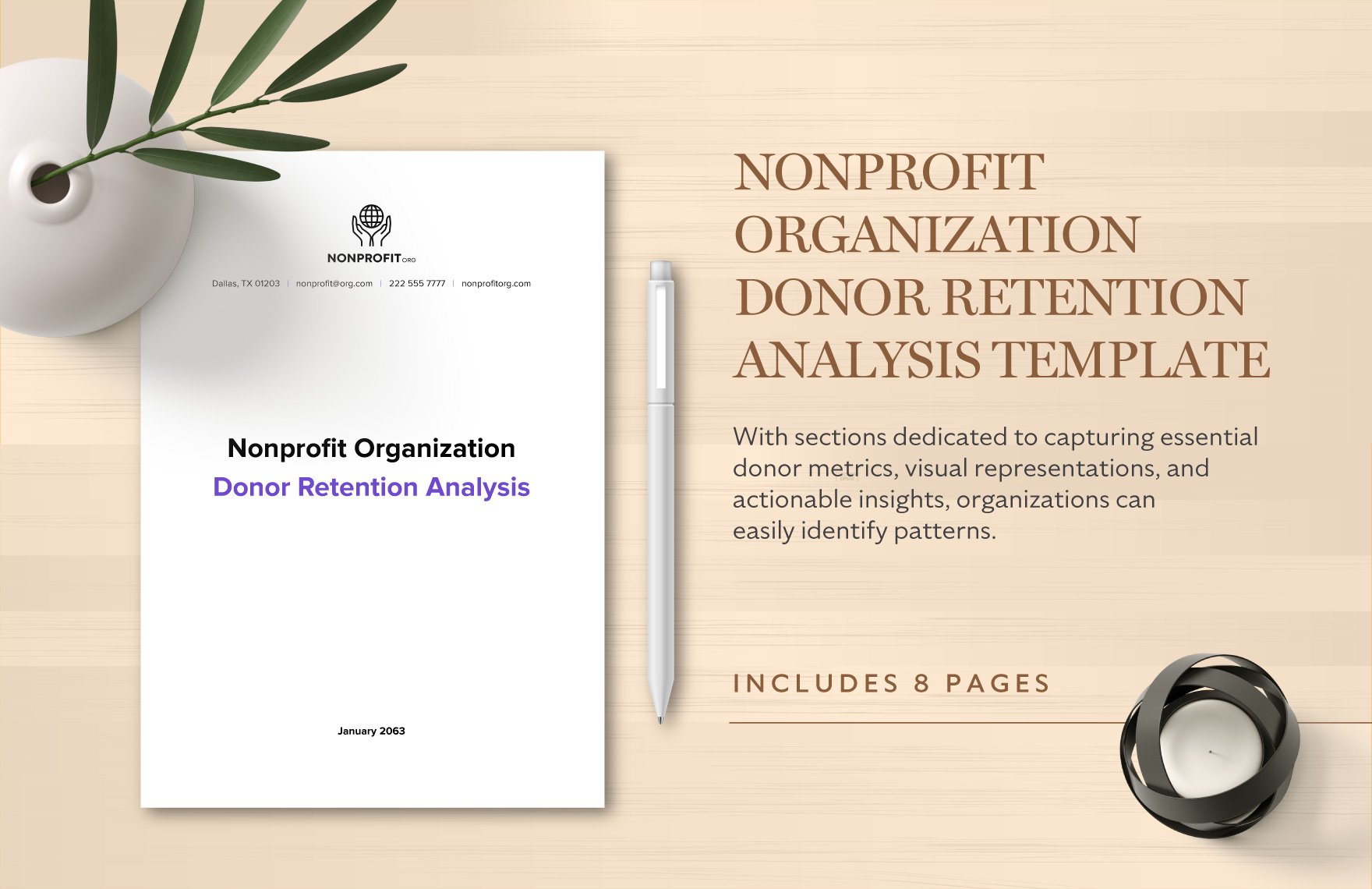 Nonprofit Organization Donor Retention Analysis Template