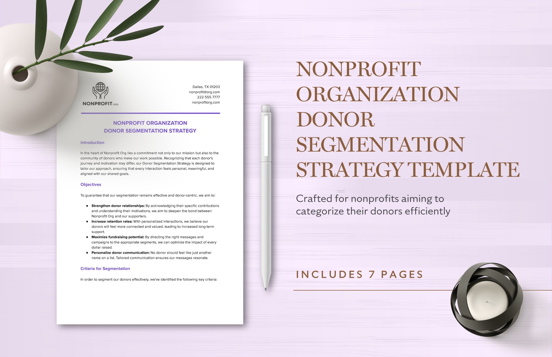 Nonprofit Organization Donor Segmentation Strategy Template