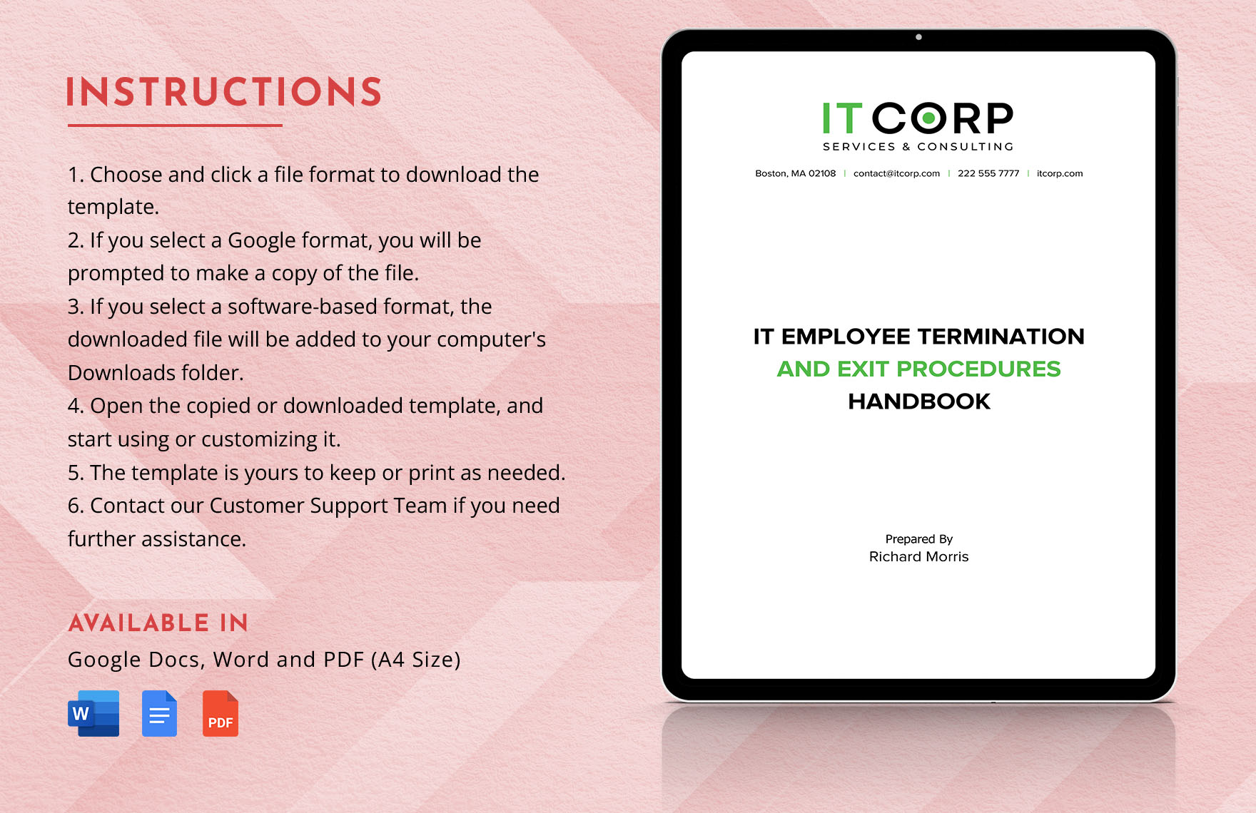 IT Employee Termination and Exit Procedures Handbook Template
