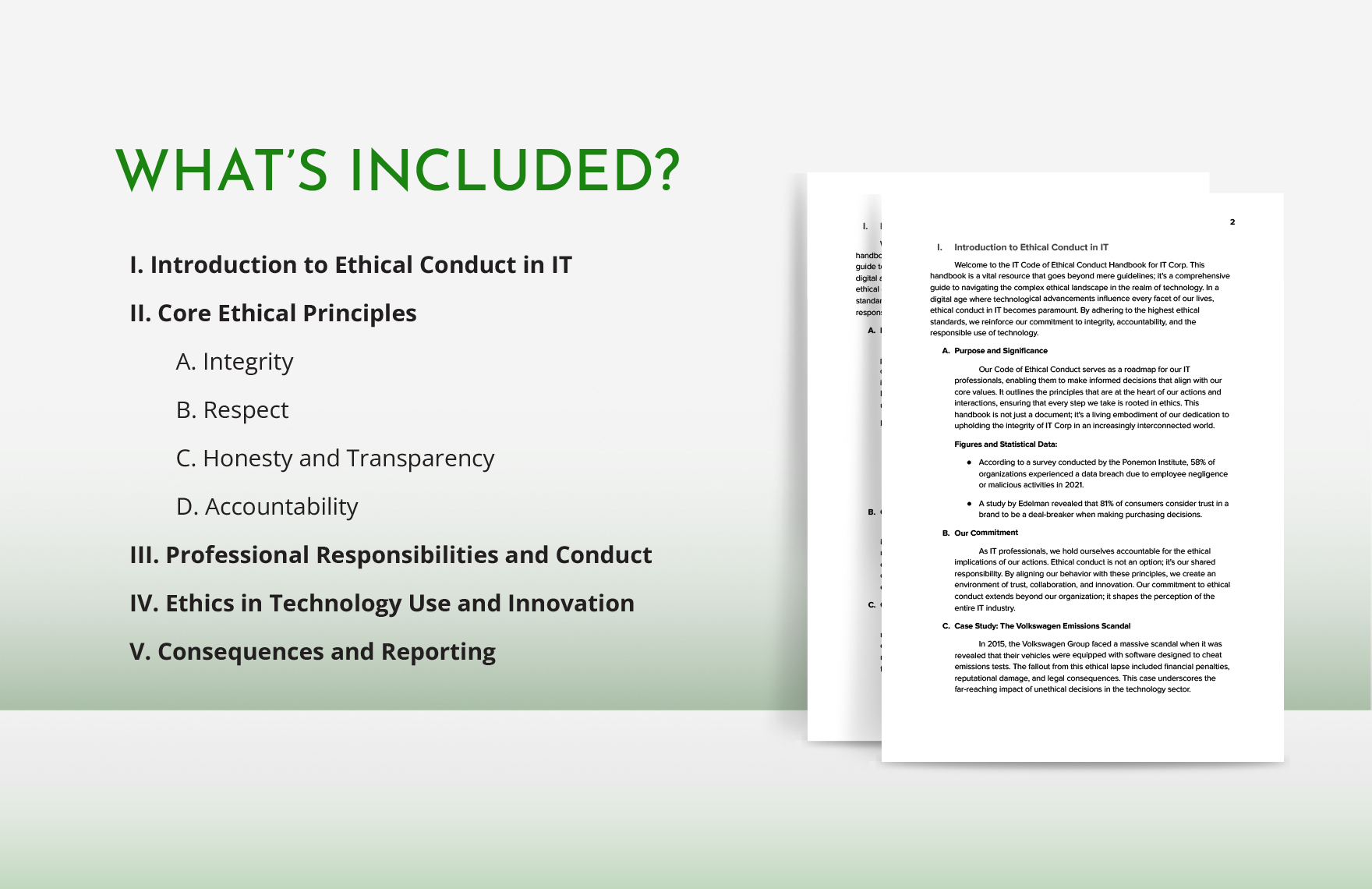 IT Code of Ethical Conduct Handbook Template