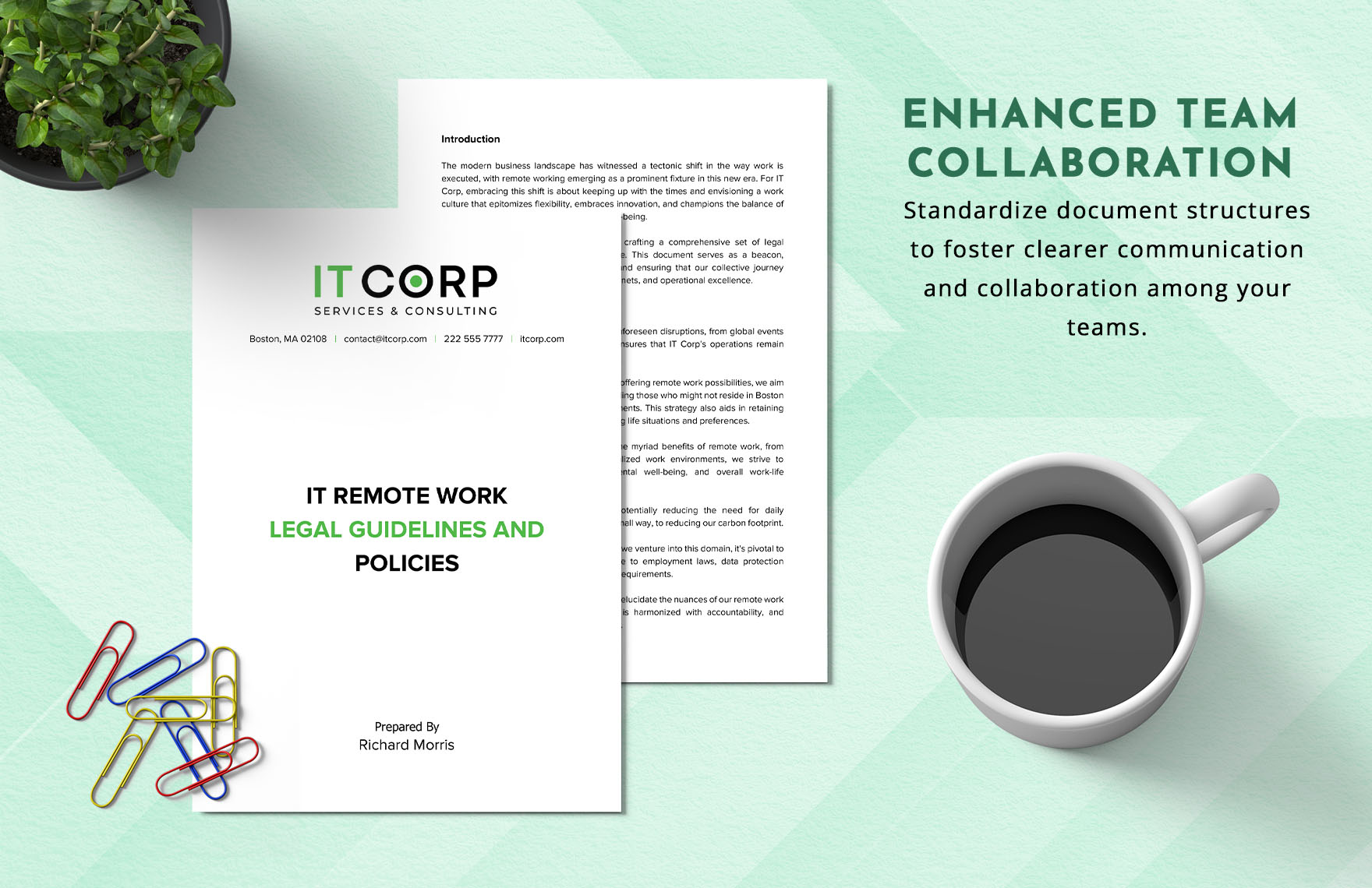 IT Remote Work Legal Guidelines and Policies Template