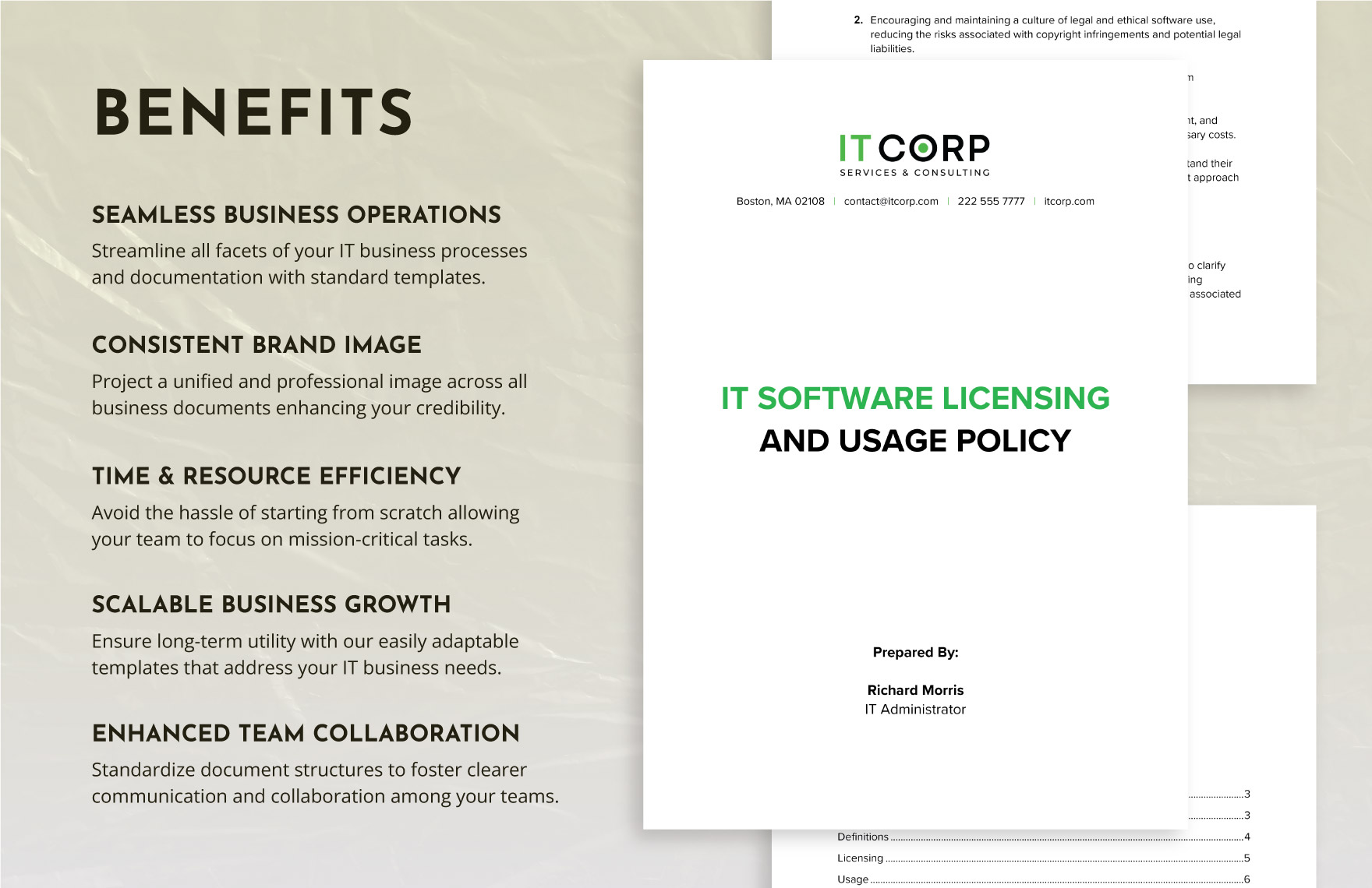 IT Software Licensing and Usage Policy Template